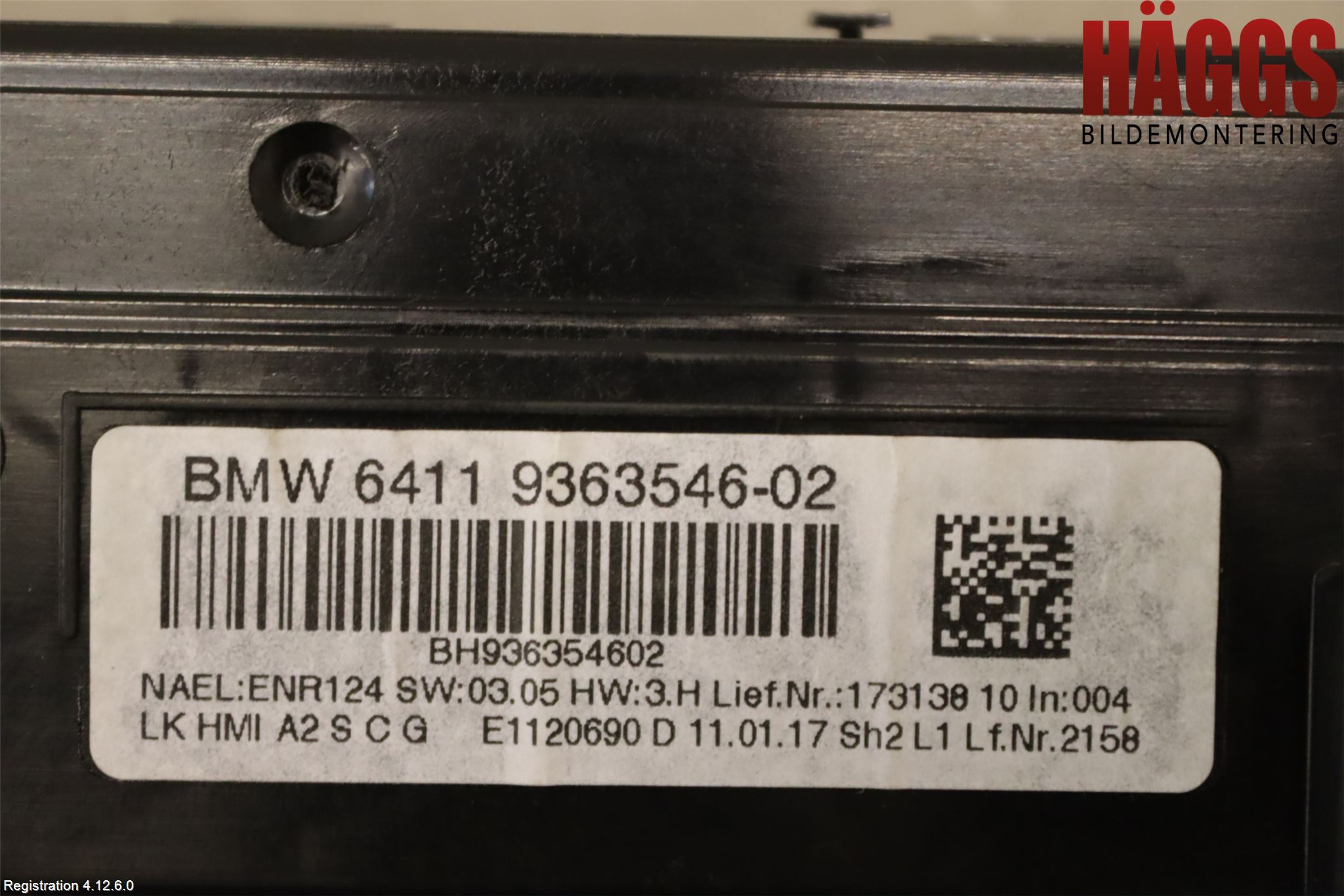 BMW 3 F30/F31/F80 12-19 Ac Styrenhet Ac Manöveren