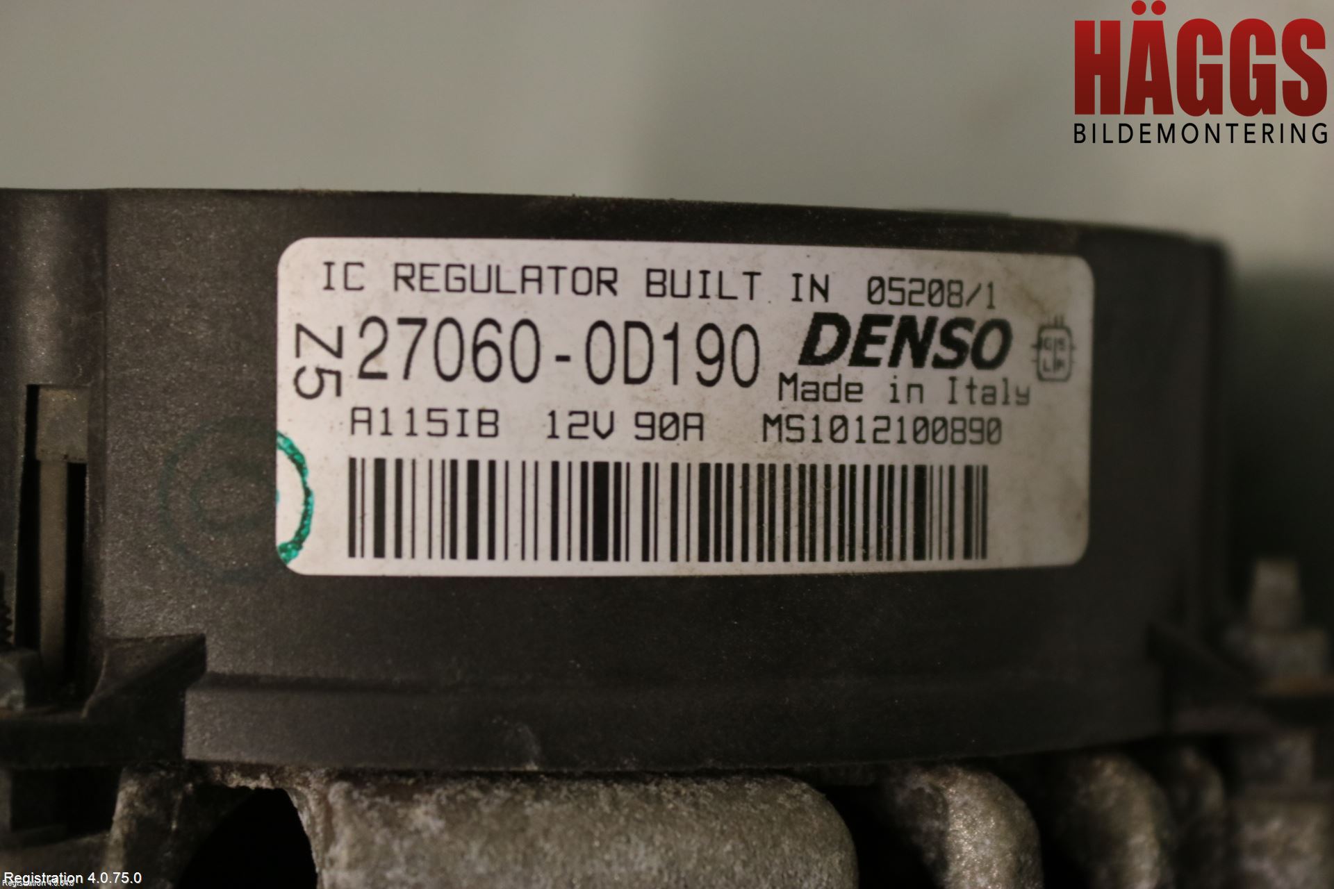Toyota COROLLA VERSO 08-09 Generator