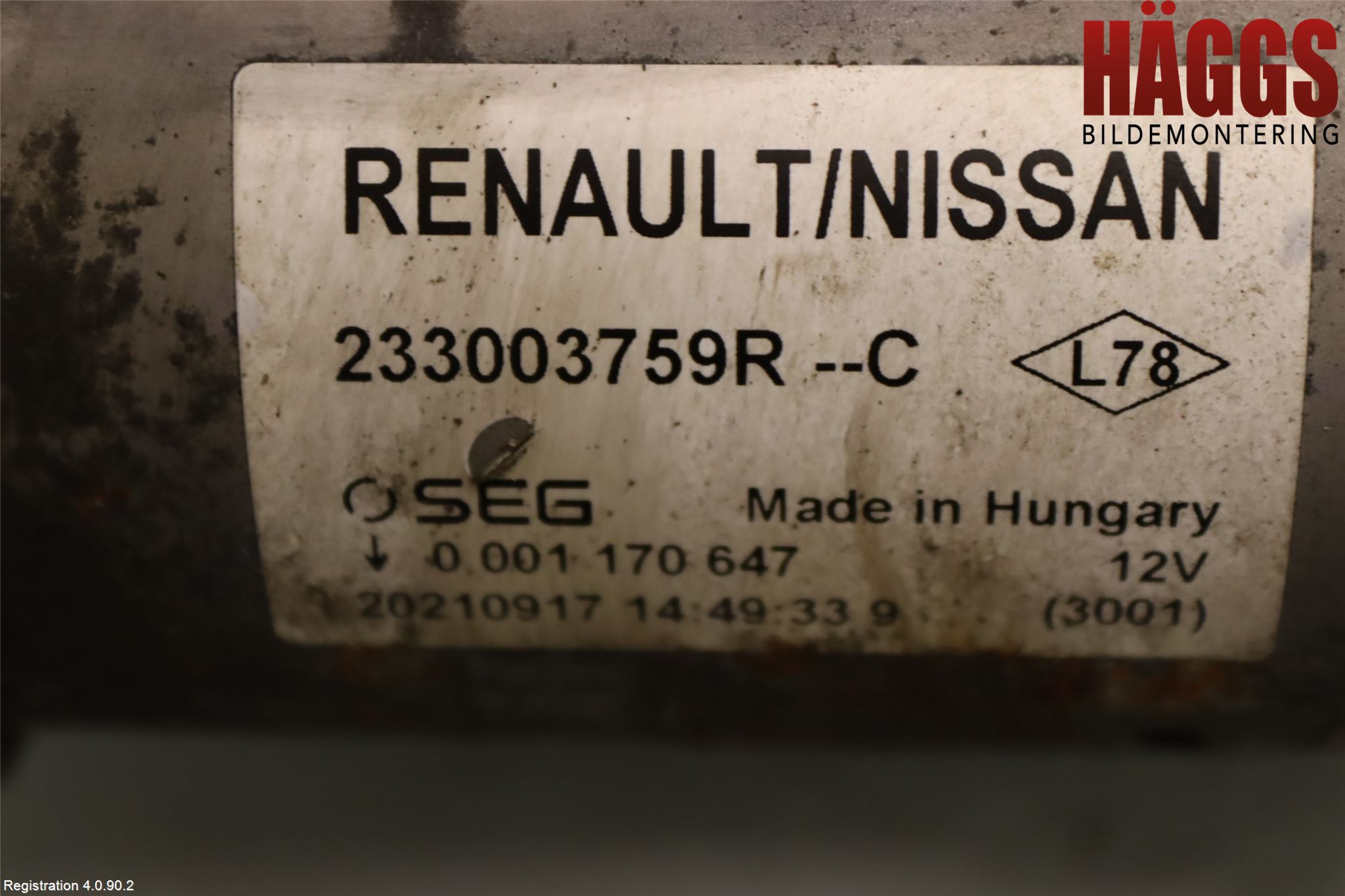 Mercedes-Benz MB CITAN/EQT (W420) 22- Startmotor Diesel