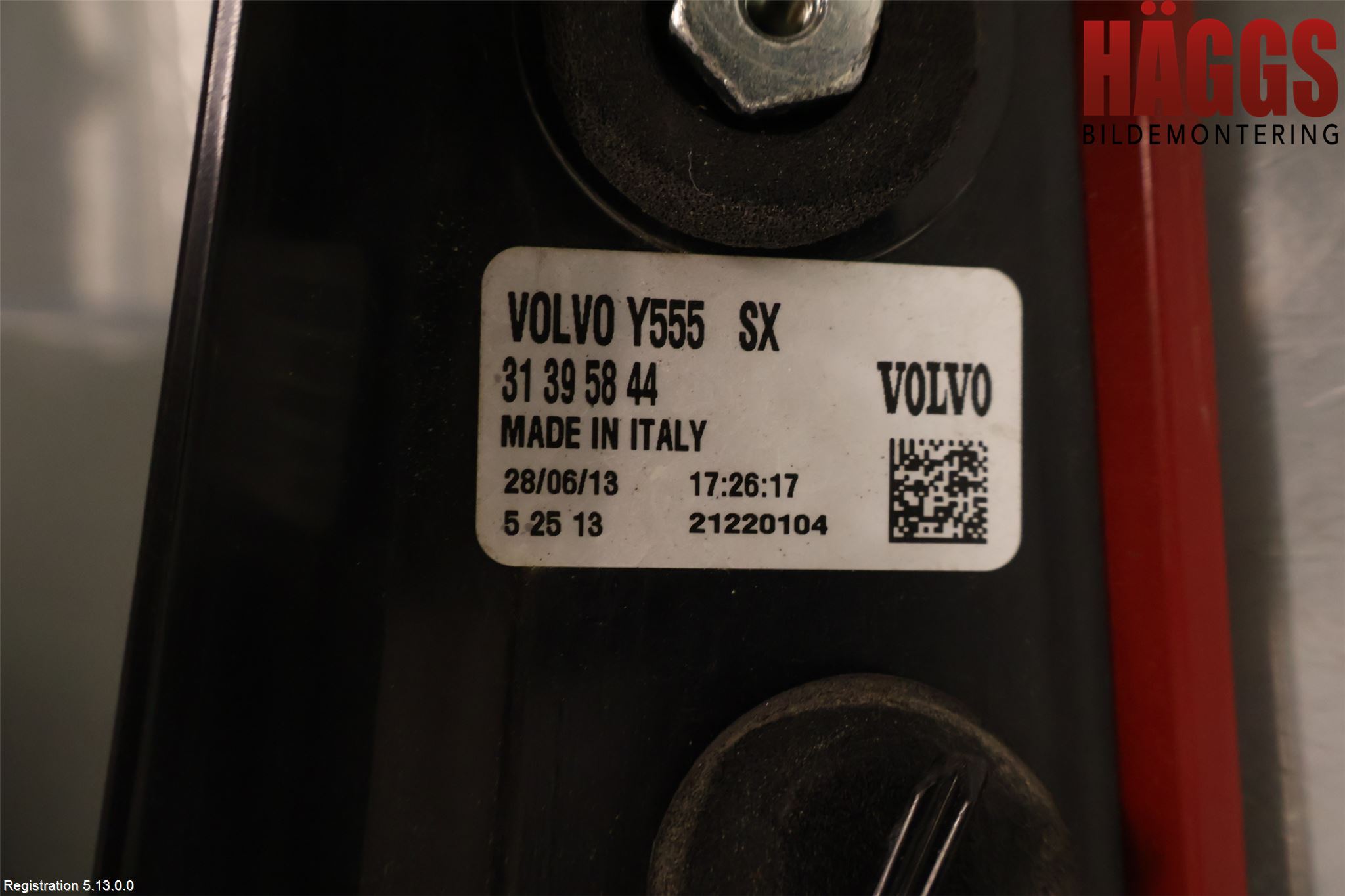 Volvo V40 12-19 Bakljus Vänster