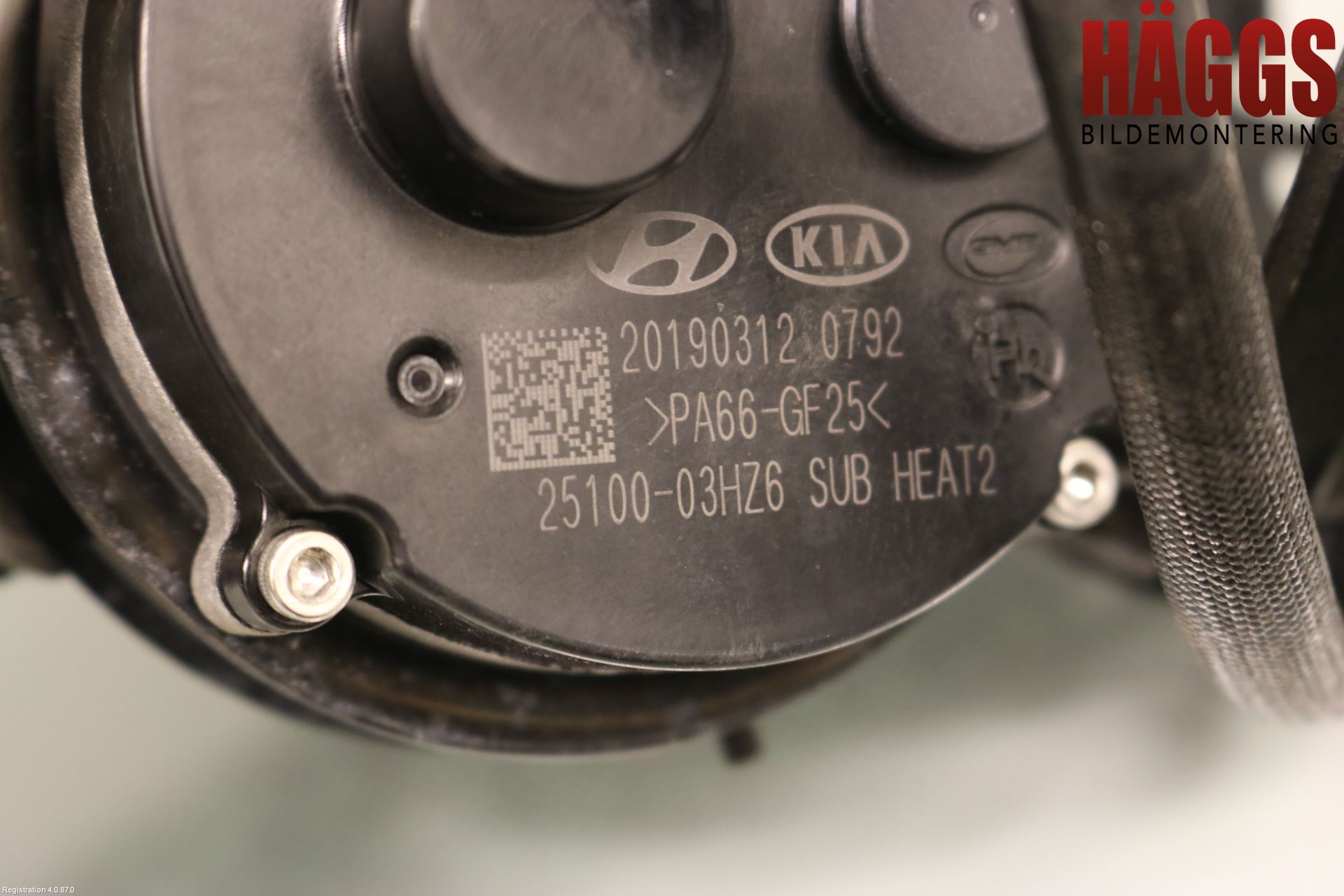 Kia NIRO (DE) 17-22 Värme Cirkulationspump
