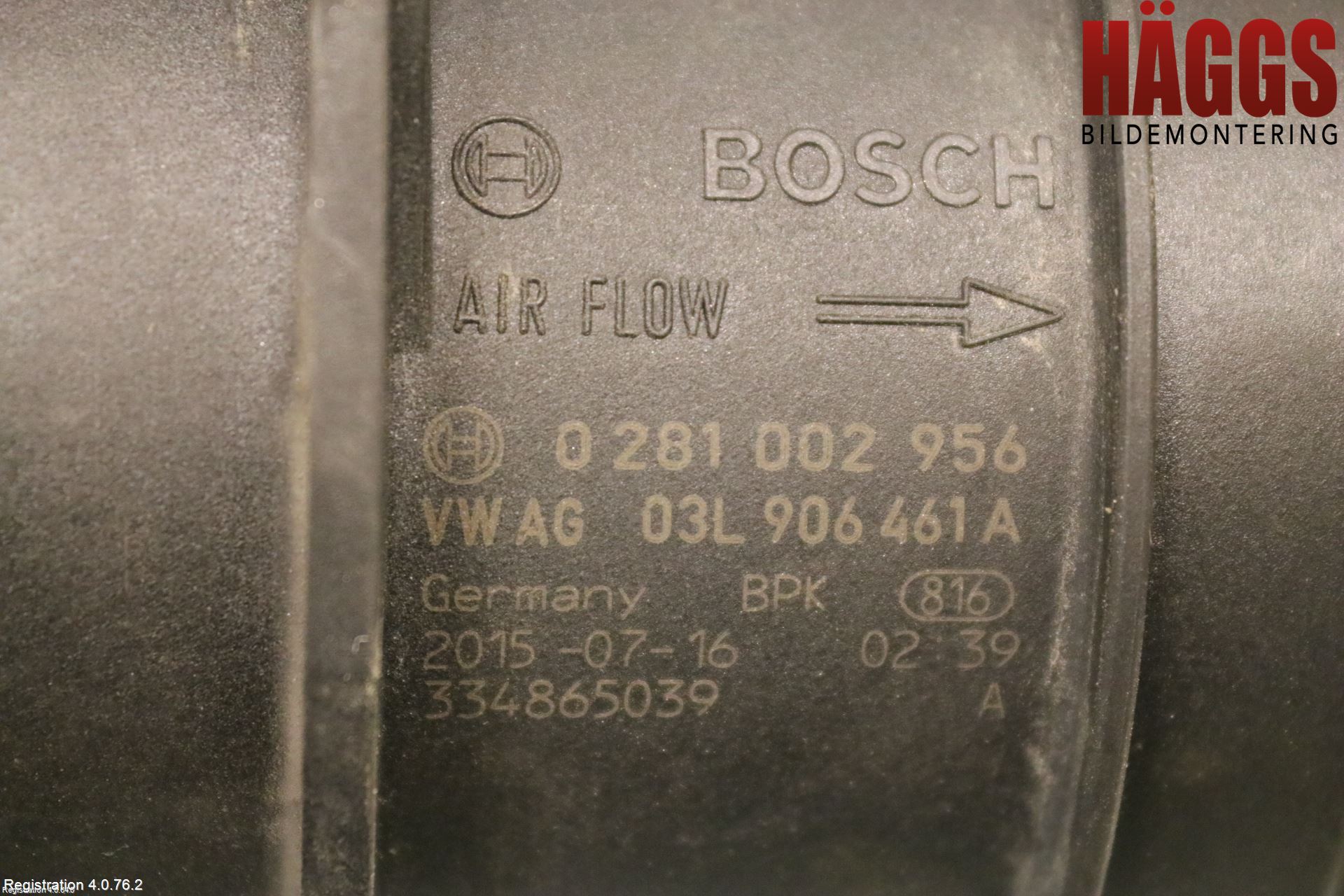 Audi A5 07-16 Injluftmassamätare