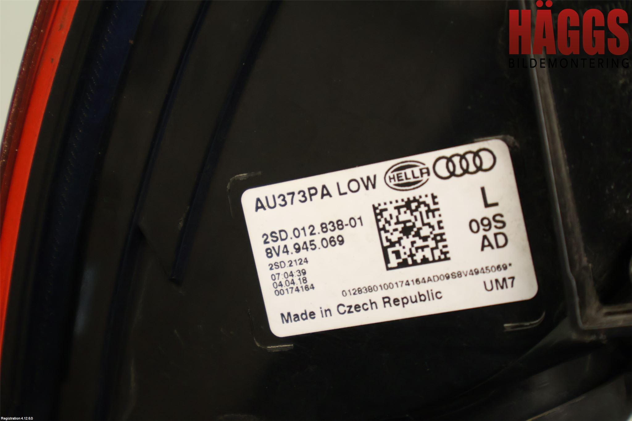 Audi A3/S3 8V 13-20 Bakljus Vänster