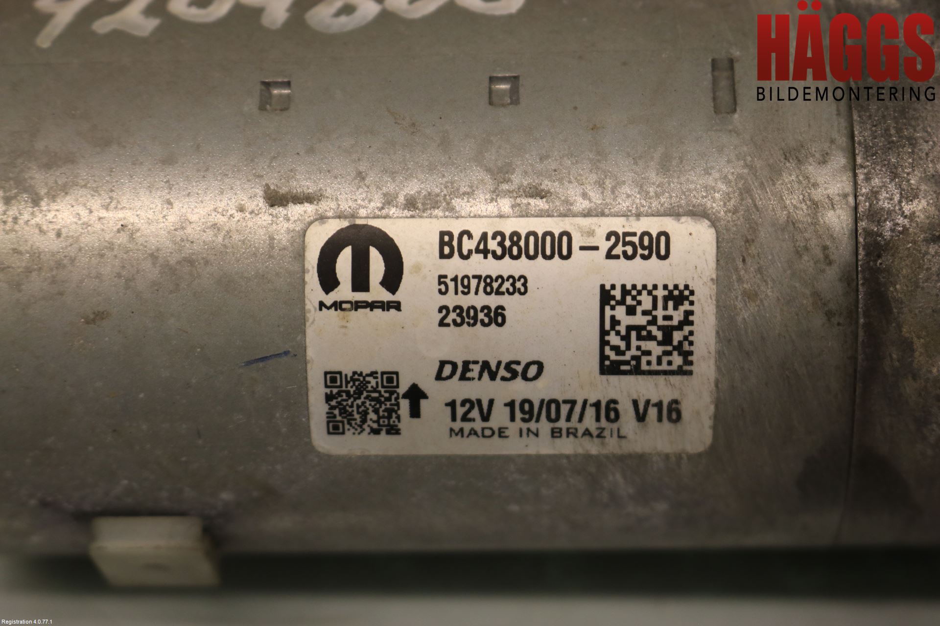 Fiat TIPO/CROSS 16- Startmotor