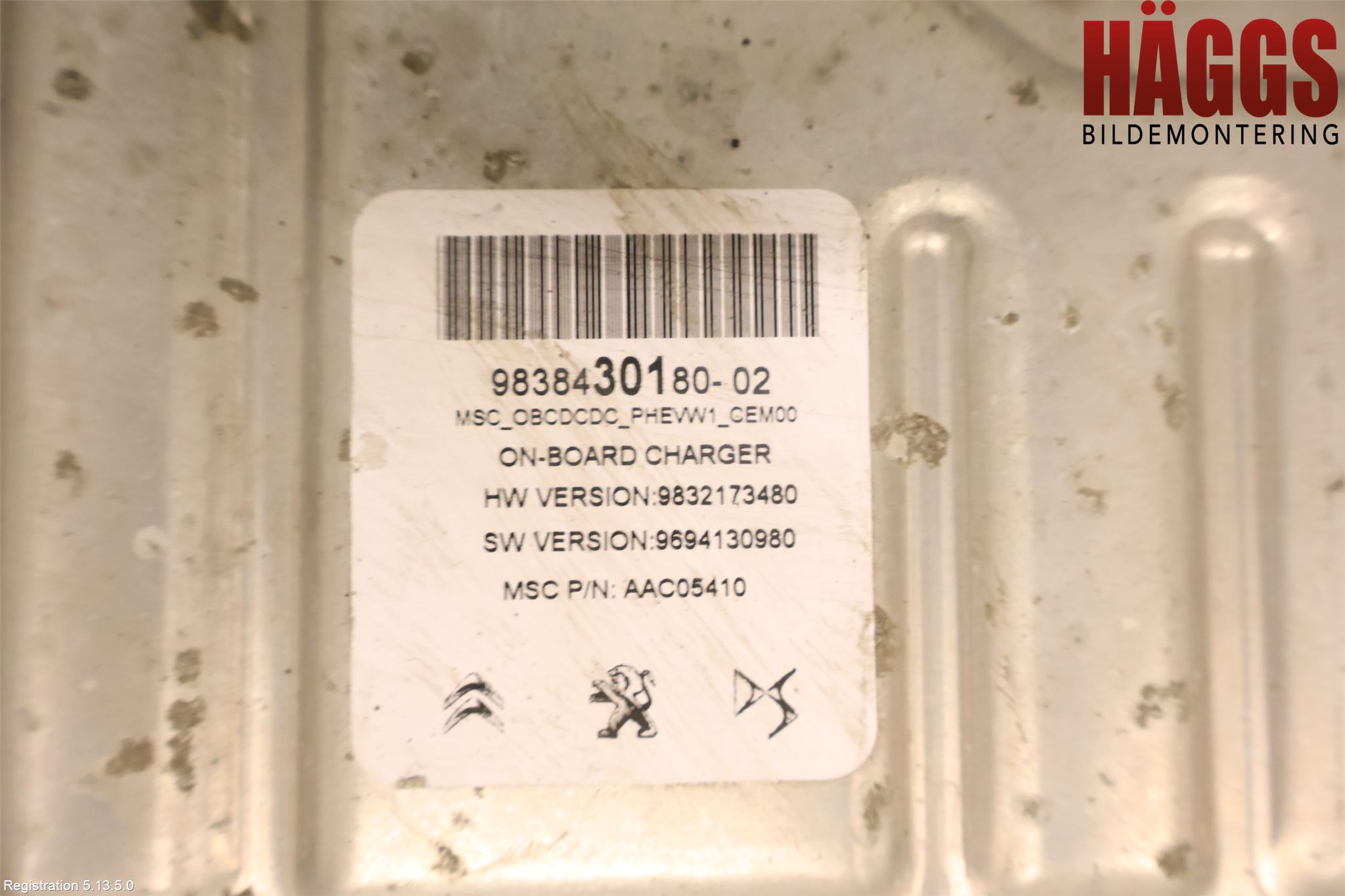 Peugeot 3008 17-24 Batteriladdare Högspänning