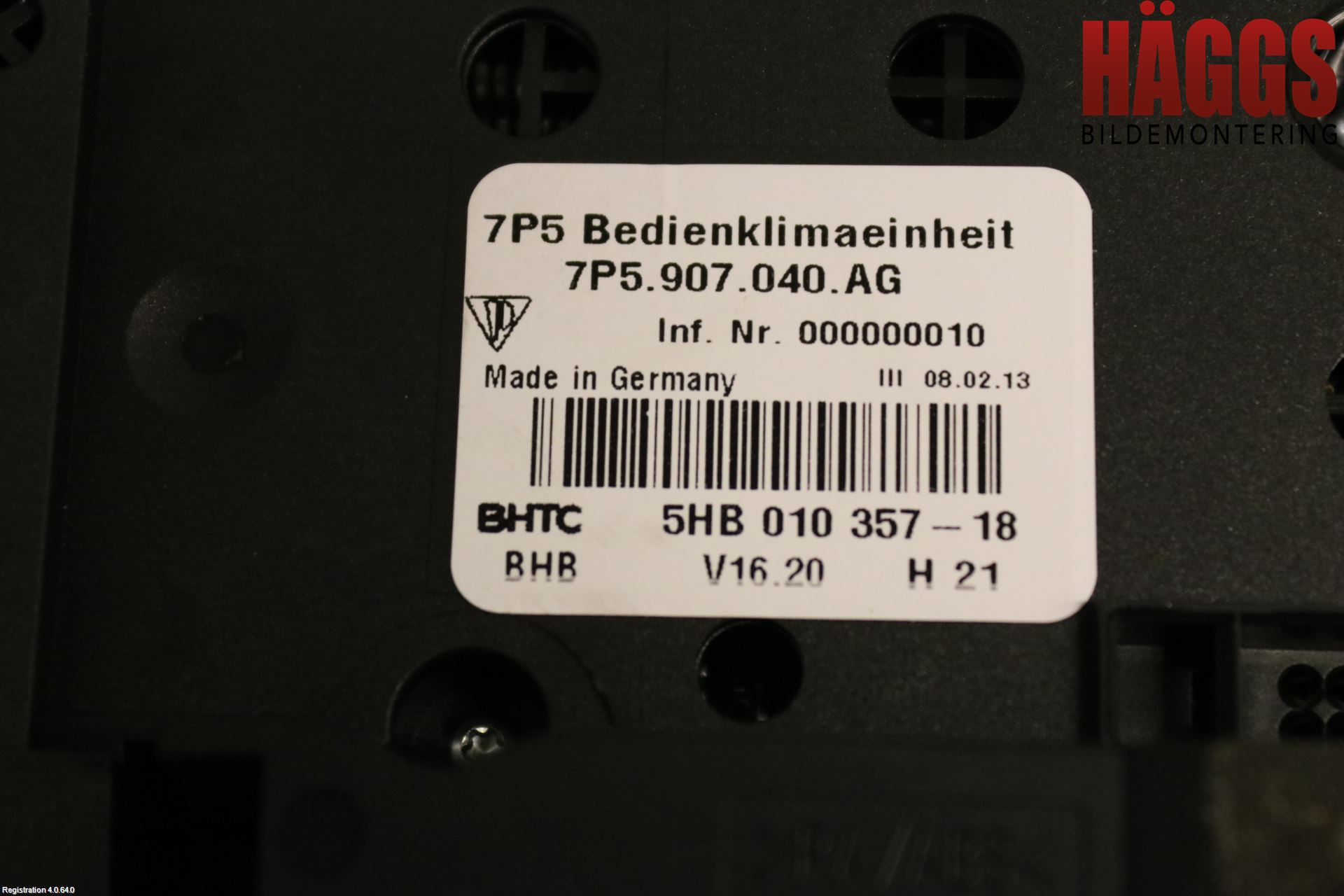 Porsche CAYENNE 03- Ac Styrenhet Ac Manöveren