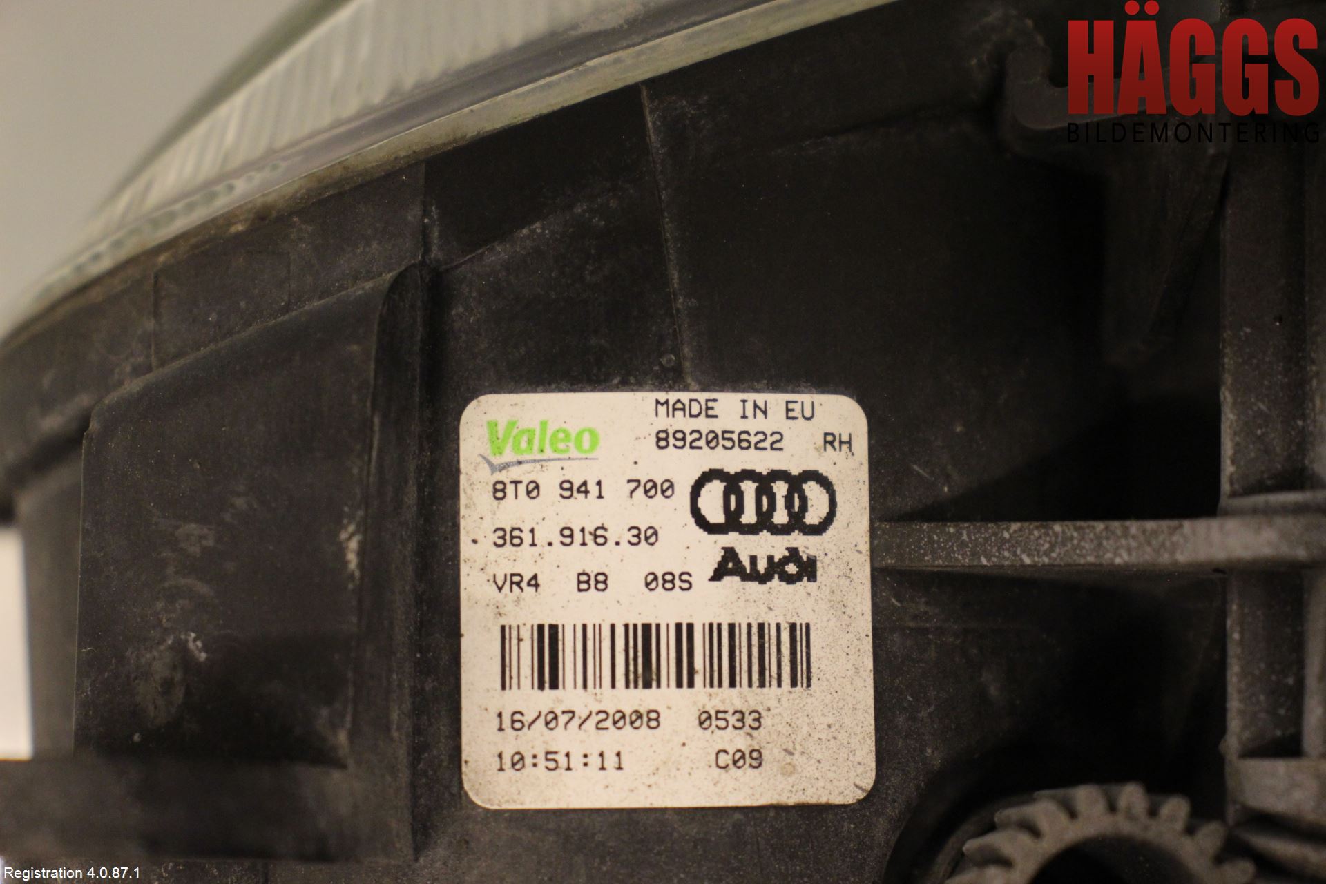 Audi A5 07-16 Dimljus-Varselljus Fram