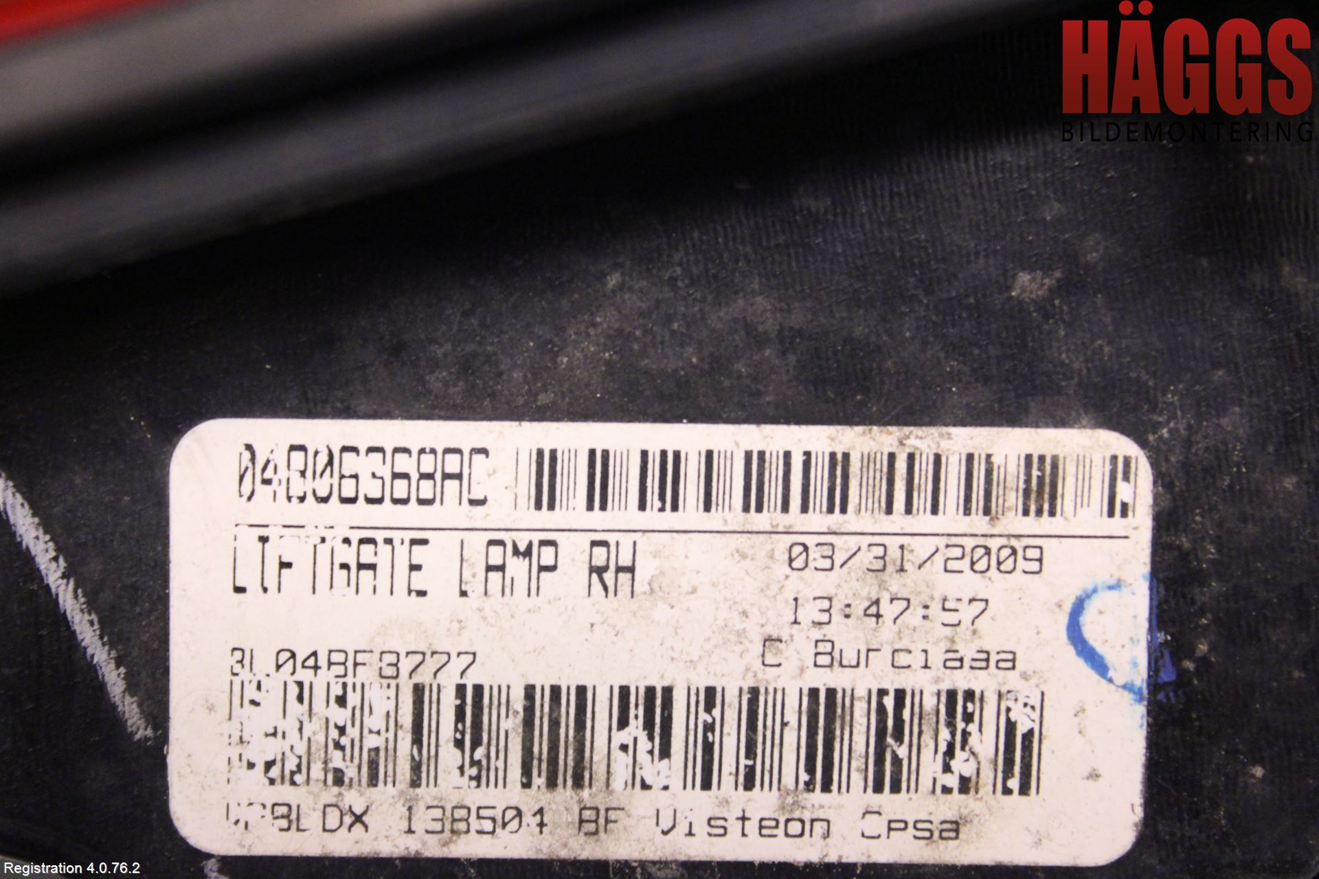 Dodge JOURNEY Bakljus Lucka Hö