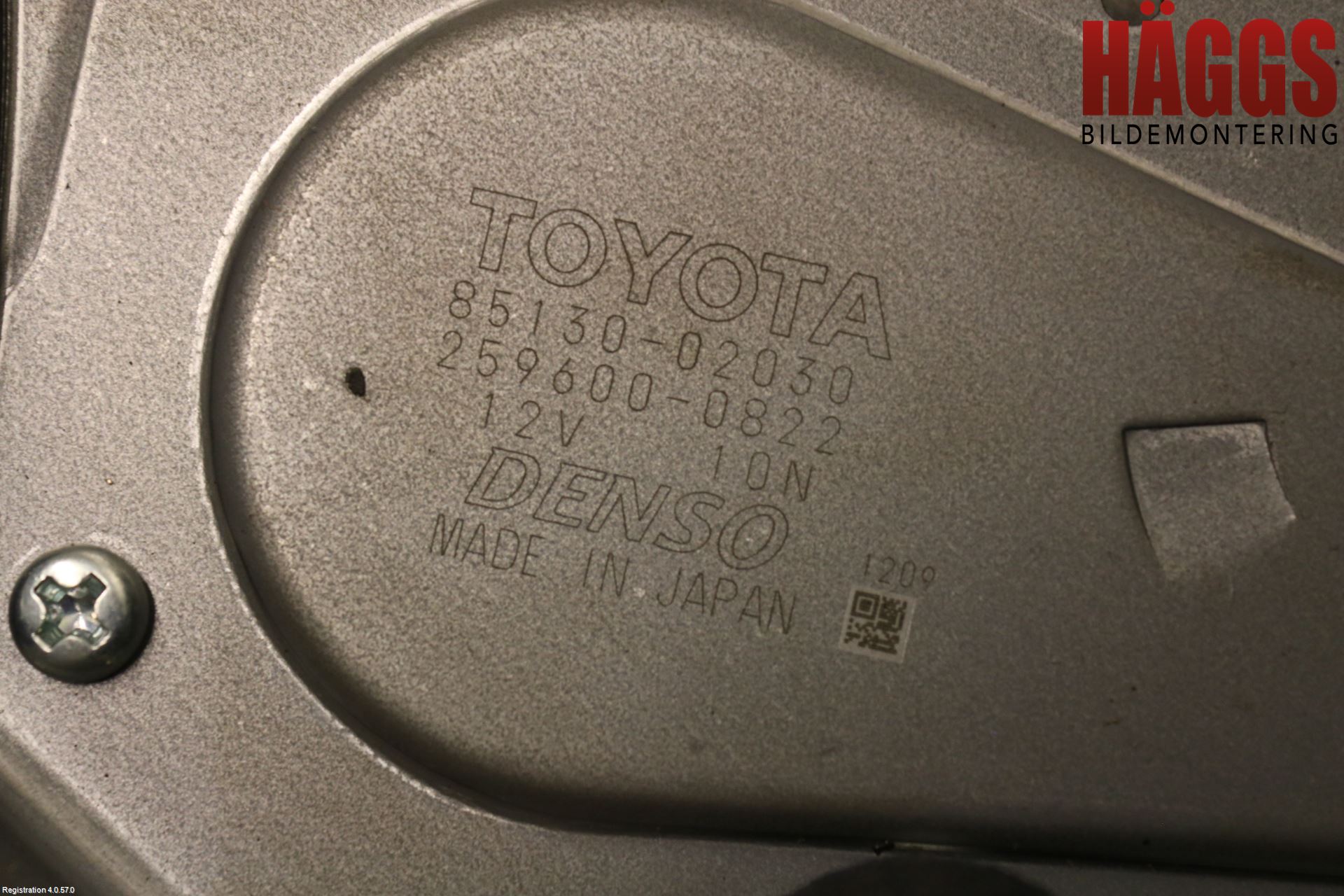 Toyota AURIS 10-12 Torkarmotor Baklucka
