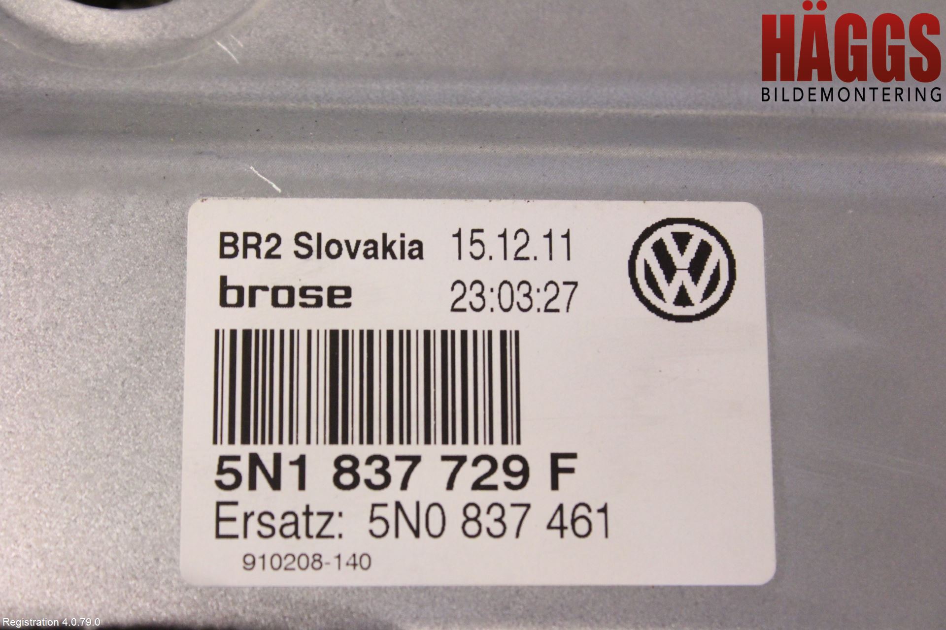 Volkswagen VW TIGUAN 07-16 Fönsterhissmekanism