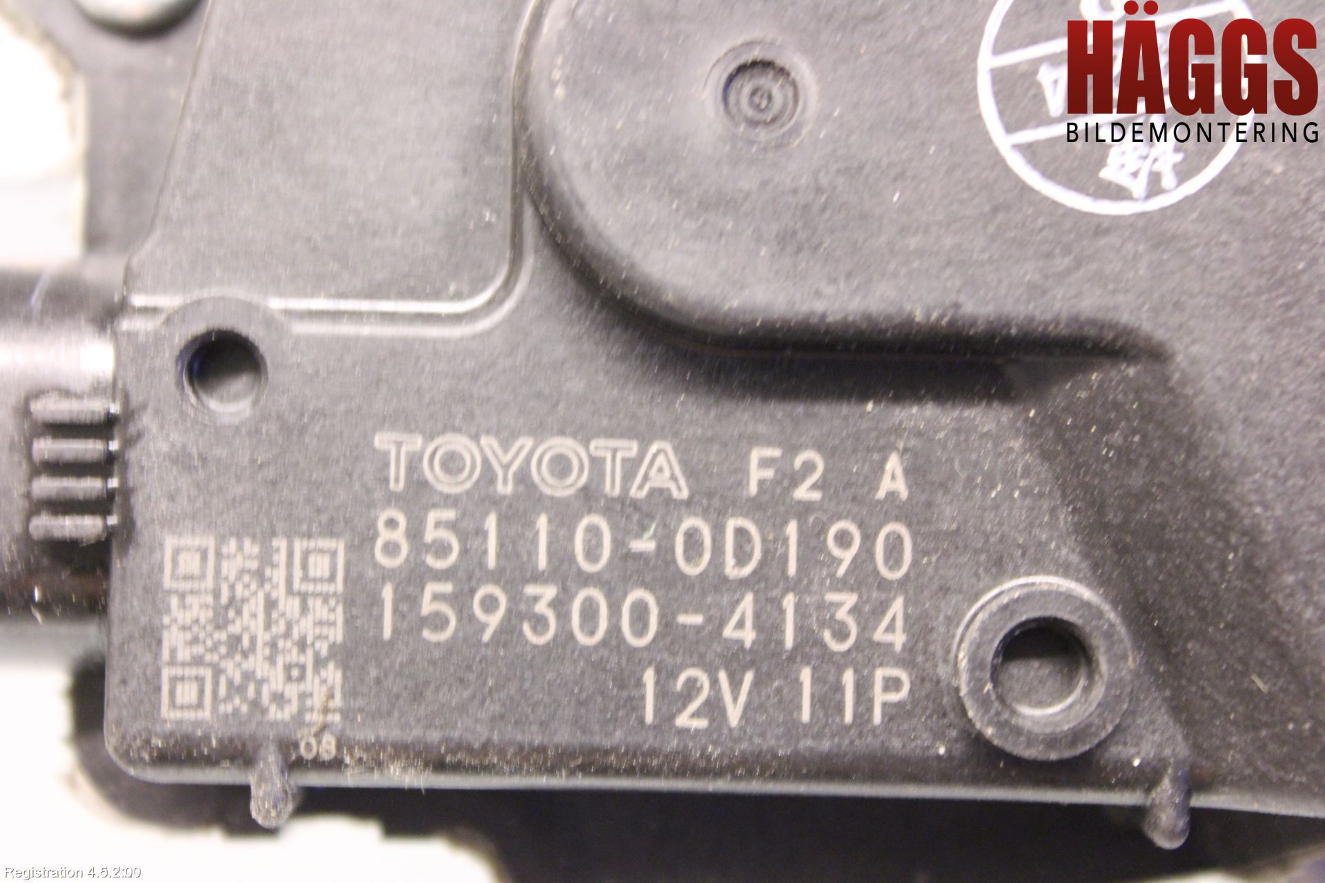 Toyota YARIS XP130 12-14 Torkarmotor Vindruta