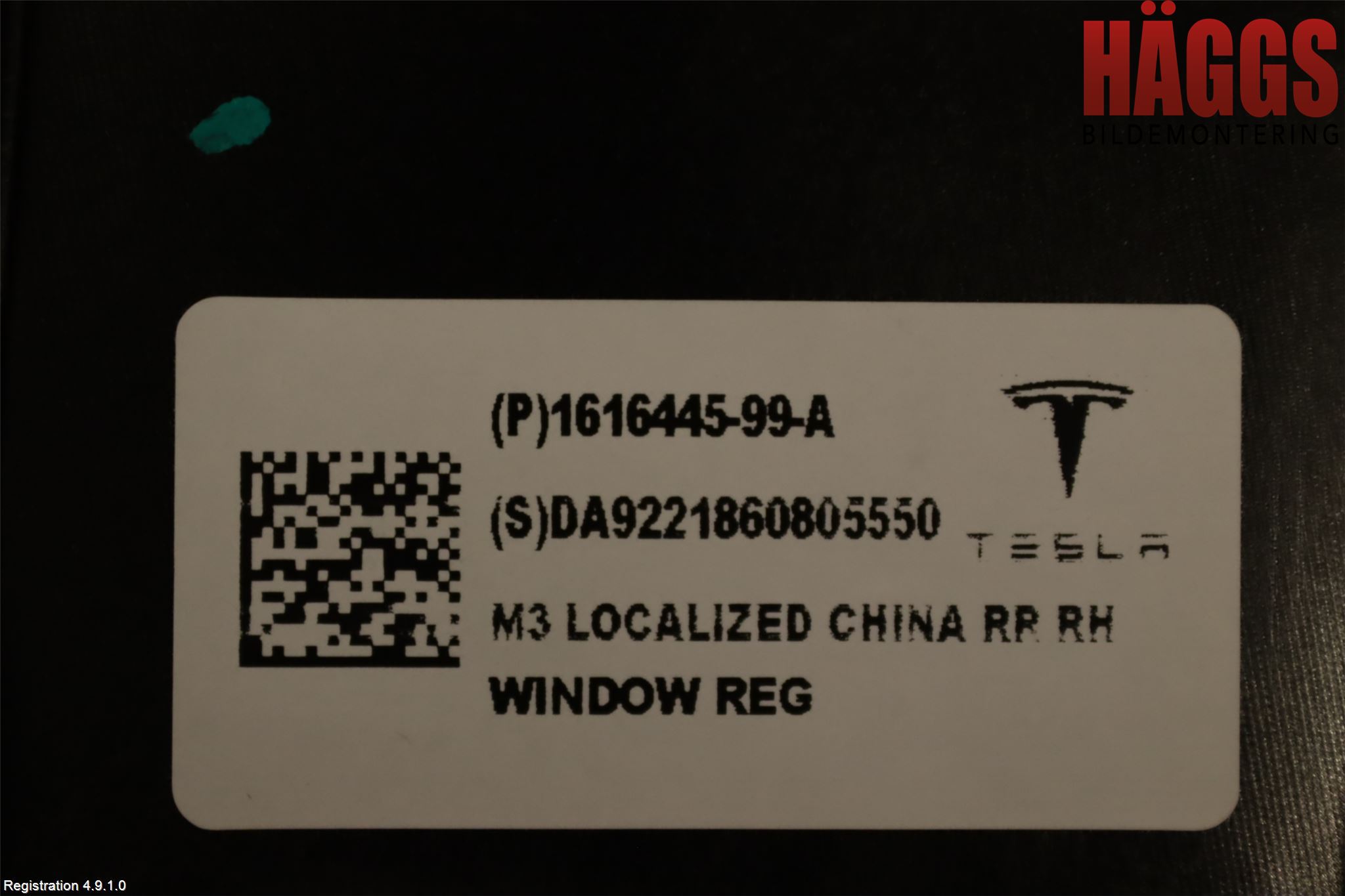 Tesla MODEL 3 17- Fönsterhiss El Kompl