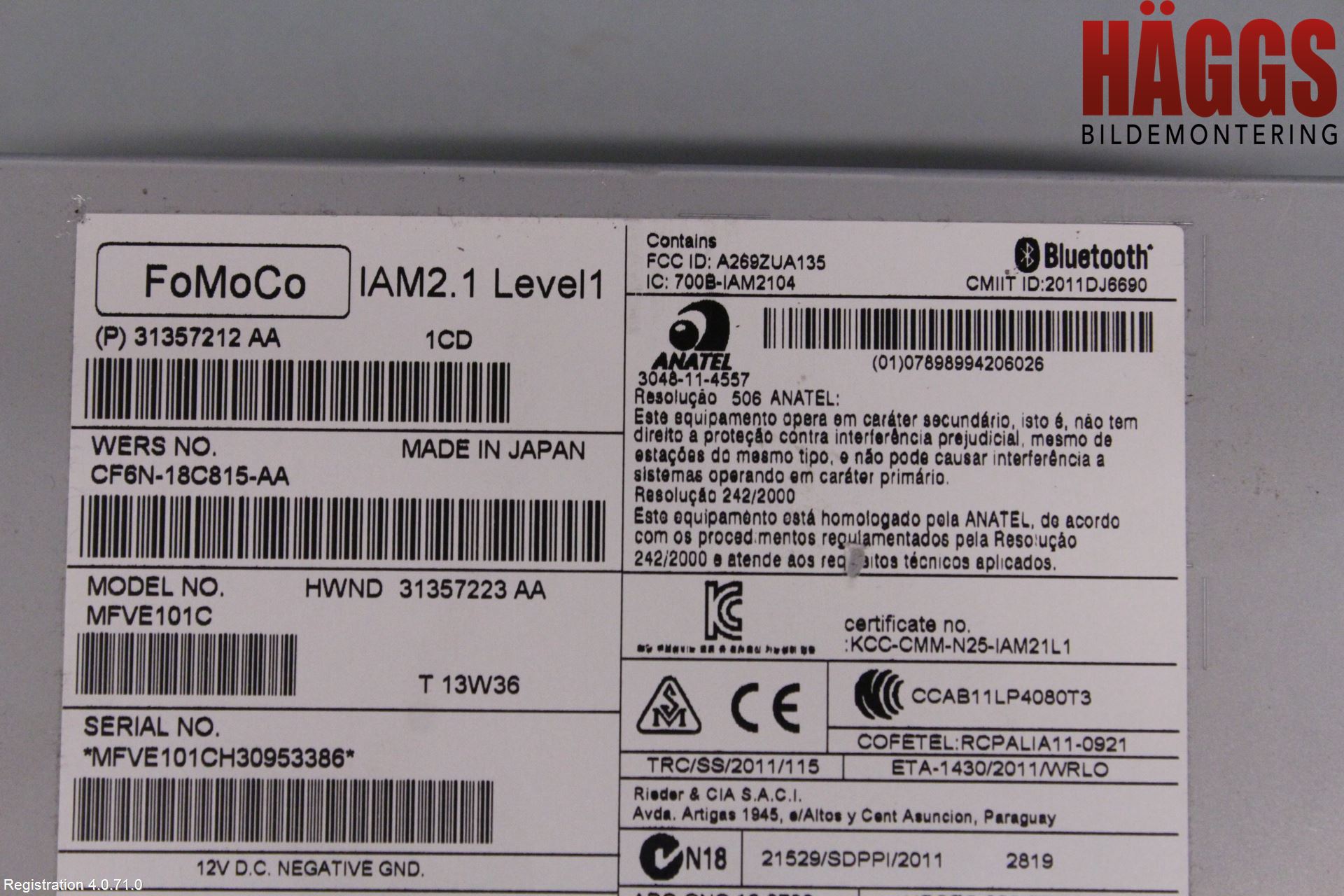 Volvo V70 14-16 Cd Radio - Multimediapanel