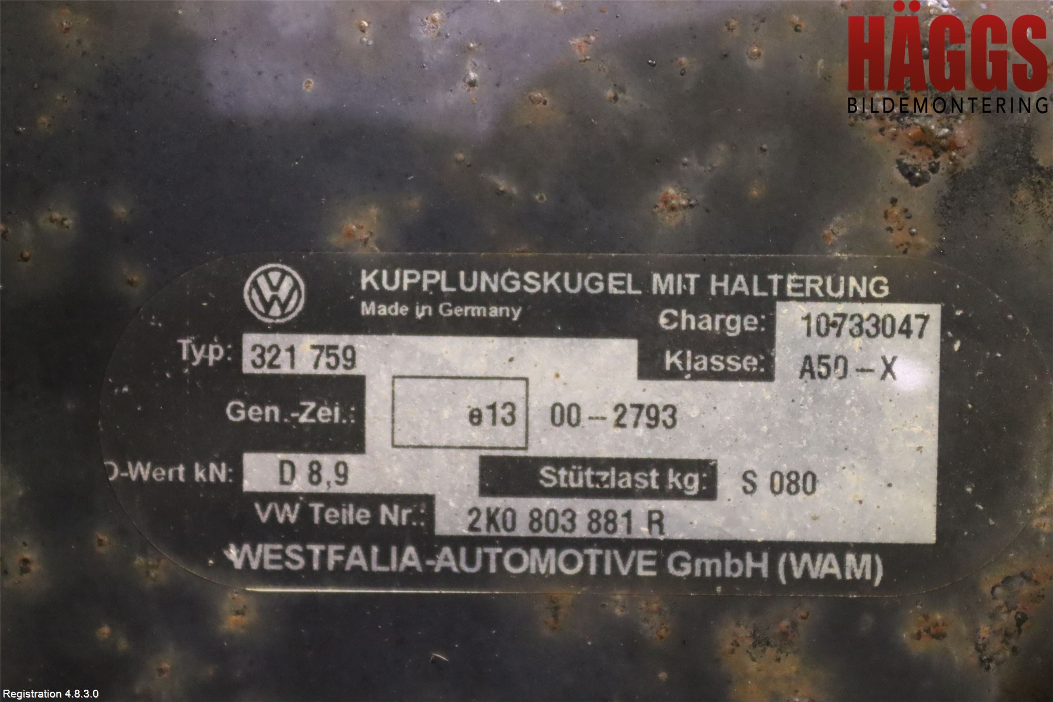 Volkswagen VW CADDY 11-15 Dragkrok