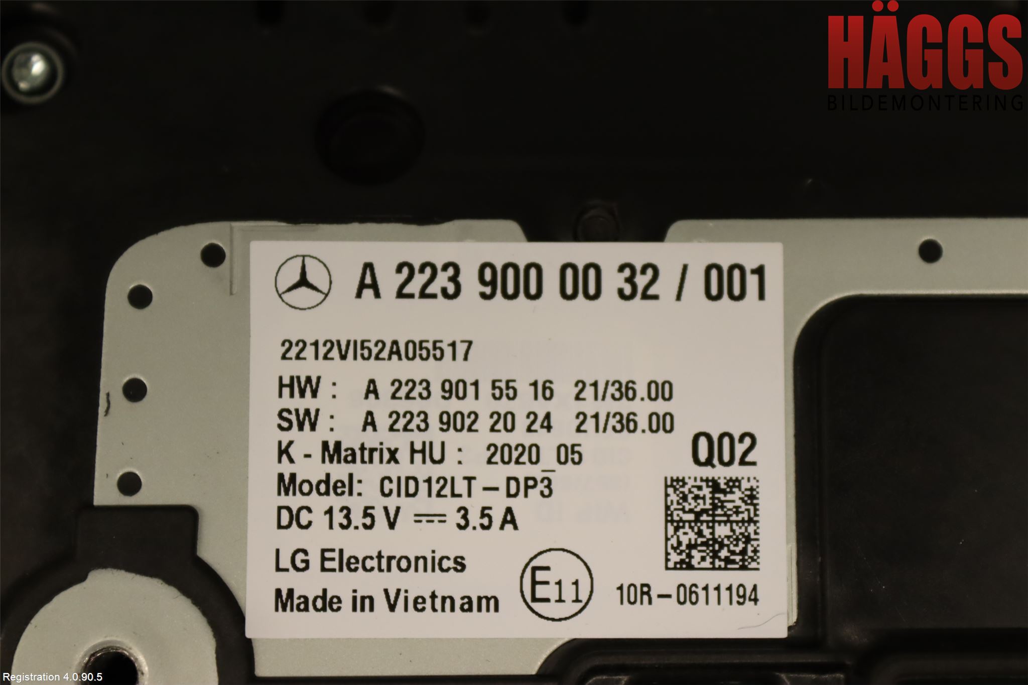 Mercedes-Benz MB EQE (V295) 22- Multifunktionsdisplay