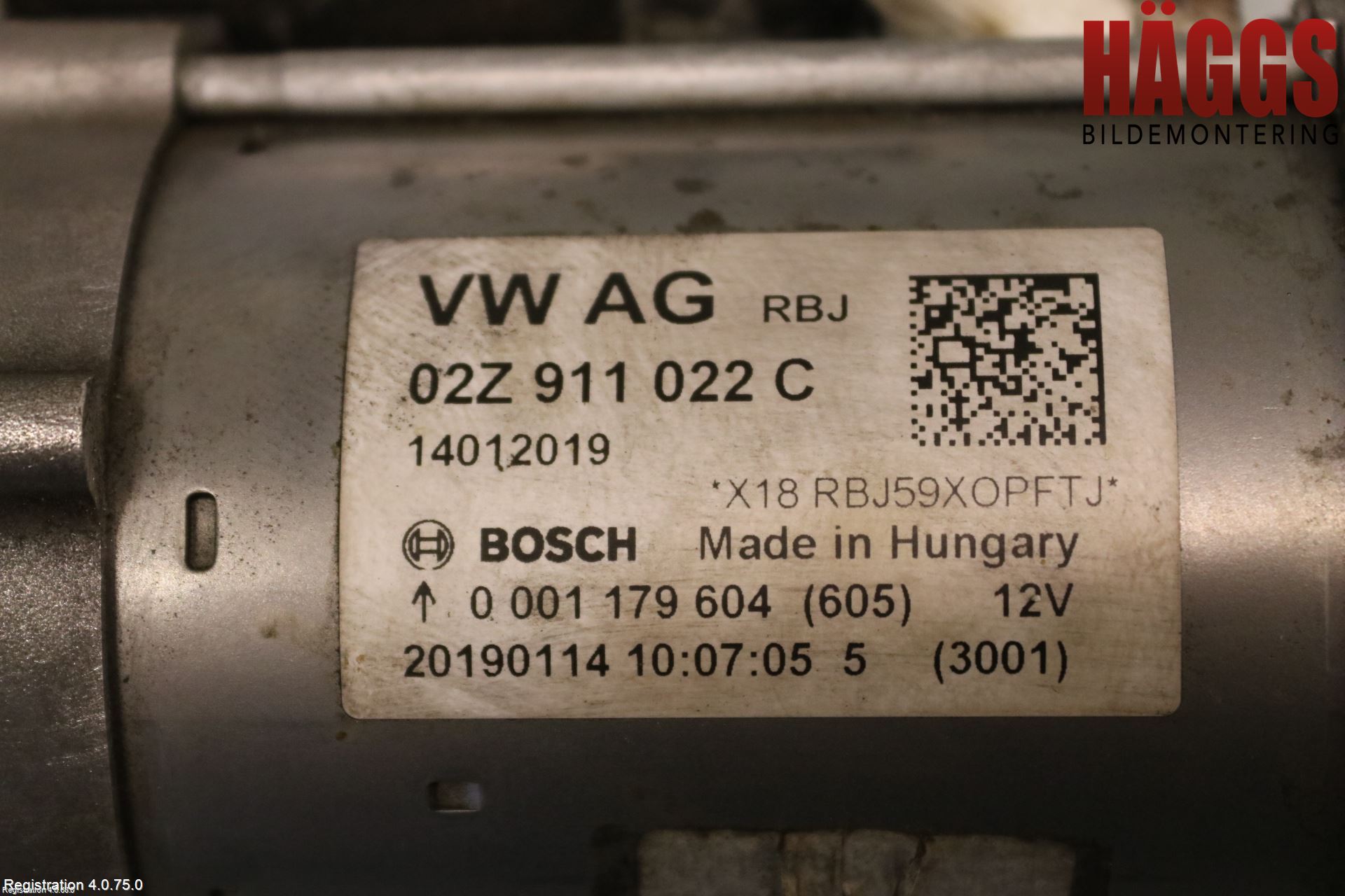 Volkswagen VW GOLF / E-GOLF VII 13-20 Startmotor