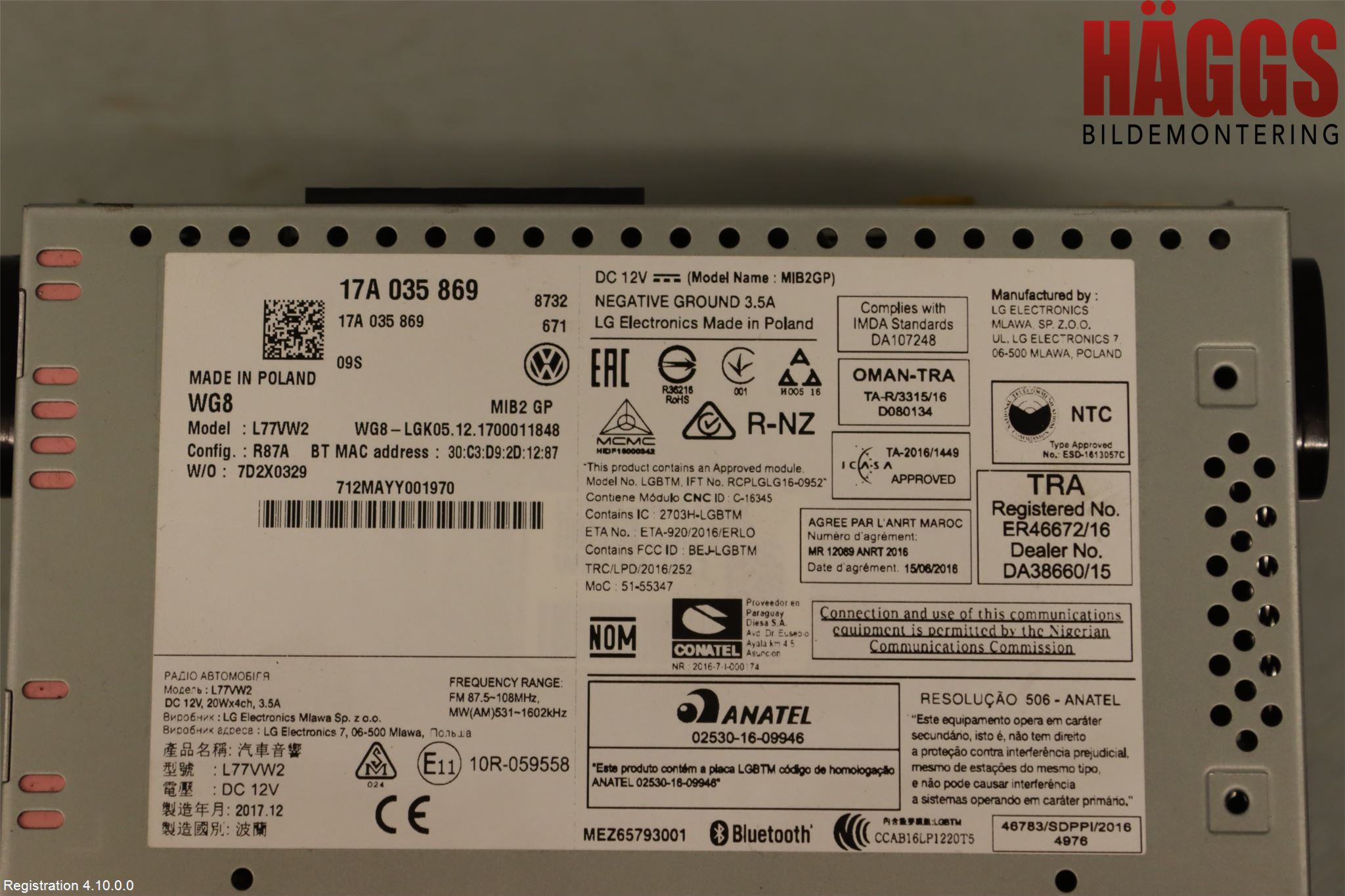 Volkswagen VW POLO VI 18->> Cd Radio - Multimediapanel