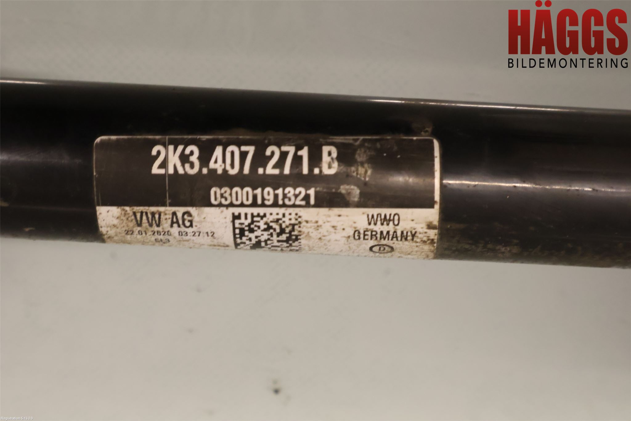 Volkswagen VW CADDY 16-20 Drivaxel Fram Vänster