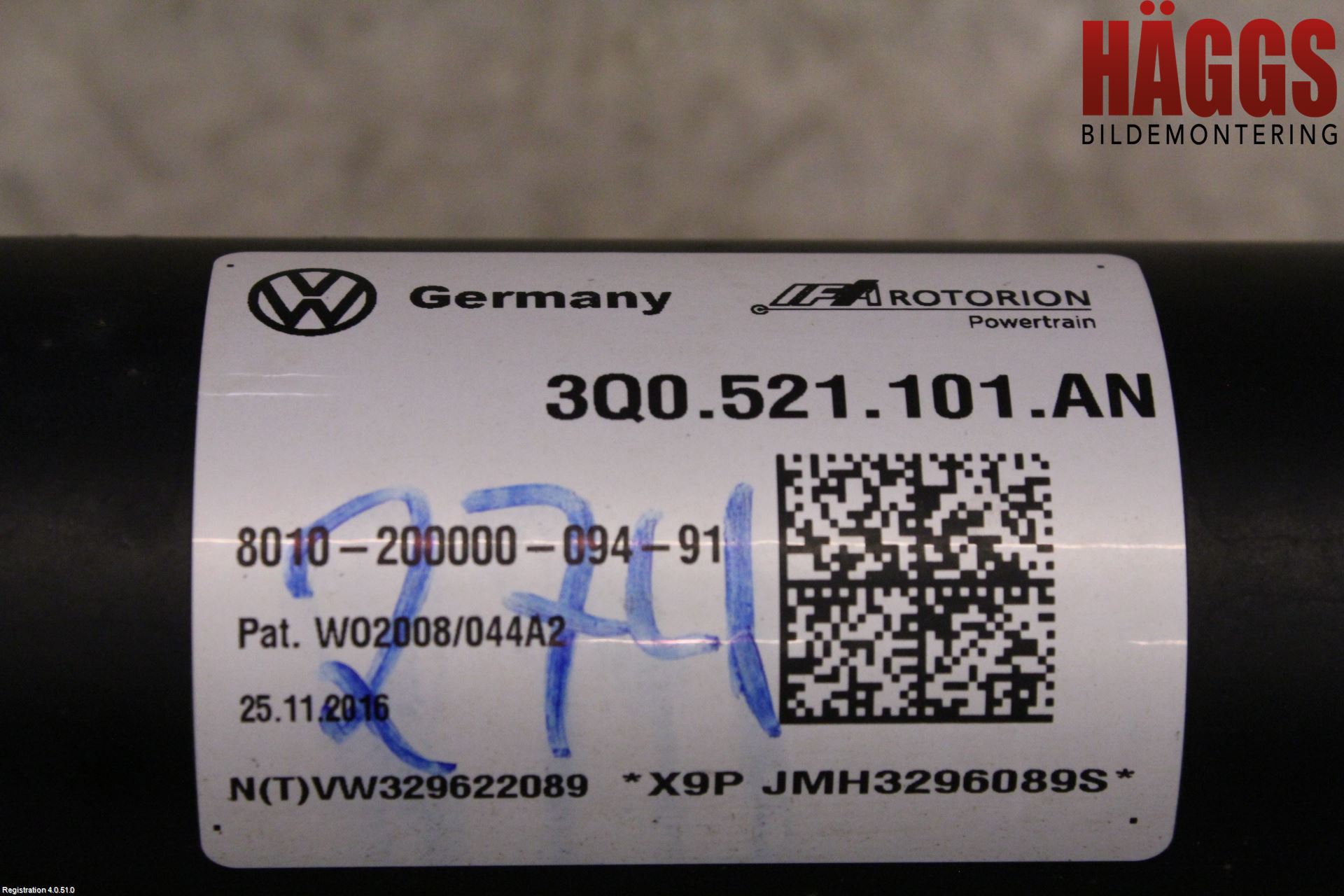 Volkswagen VW PASSAT 15-19 Mellanaxel Komp