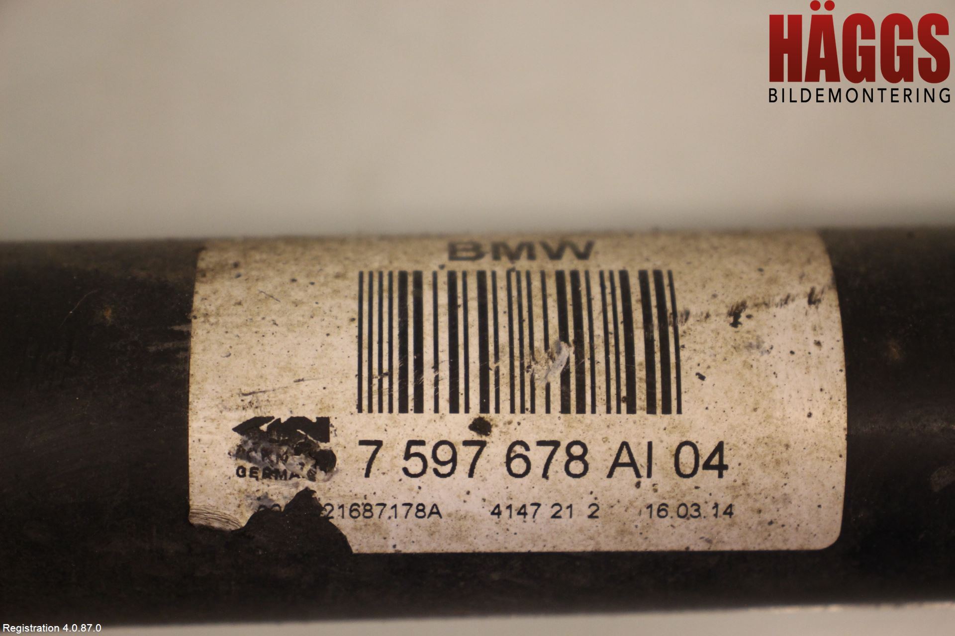BMW 1 F20/F21 11-19 Drivaxel Bak Höger