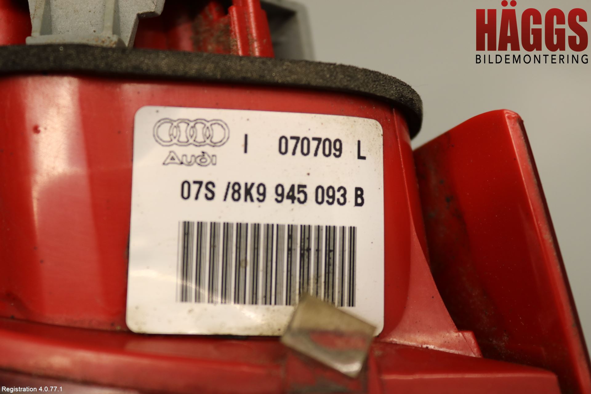 Audi A4/S4 08-11 Bakljus Lucka Vä