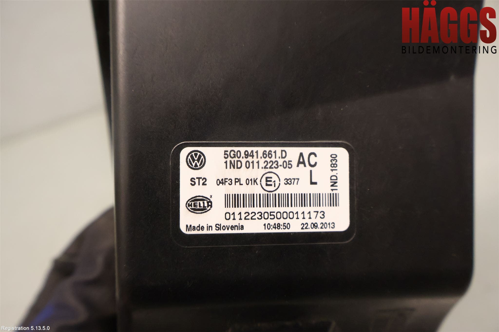 Volkswagen VW GOLF / E-GOLF VII 13-20 Dimljus-Varselljus Fram