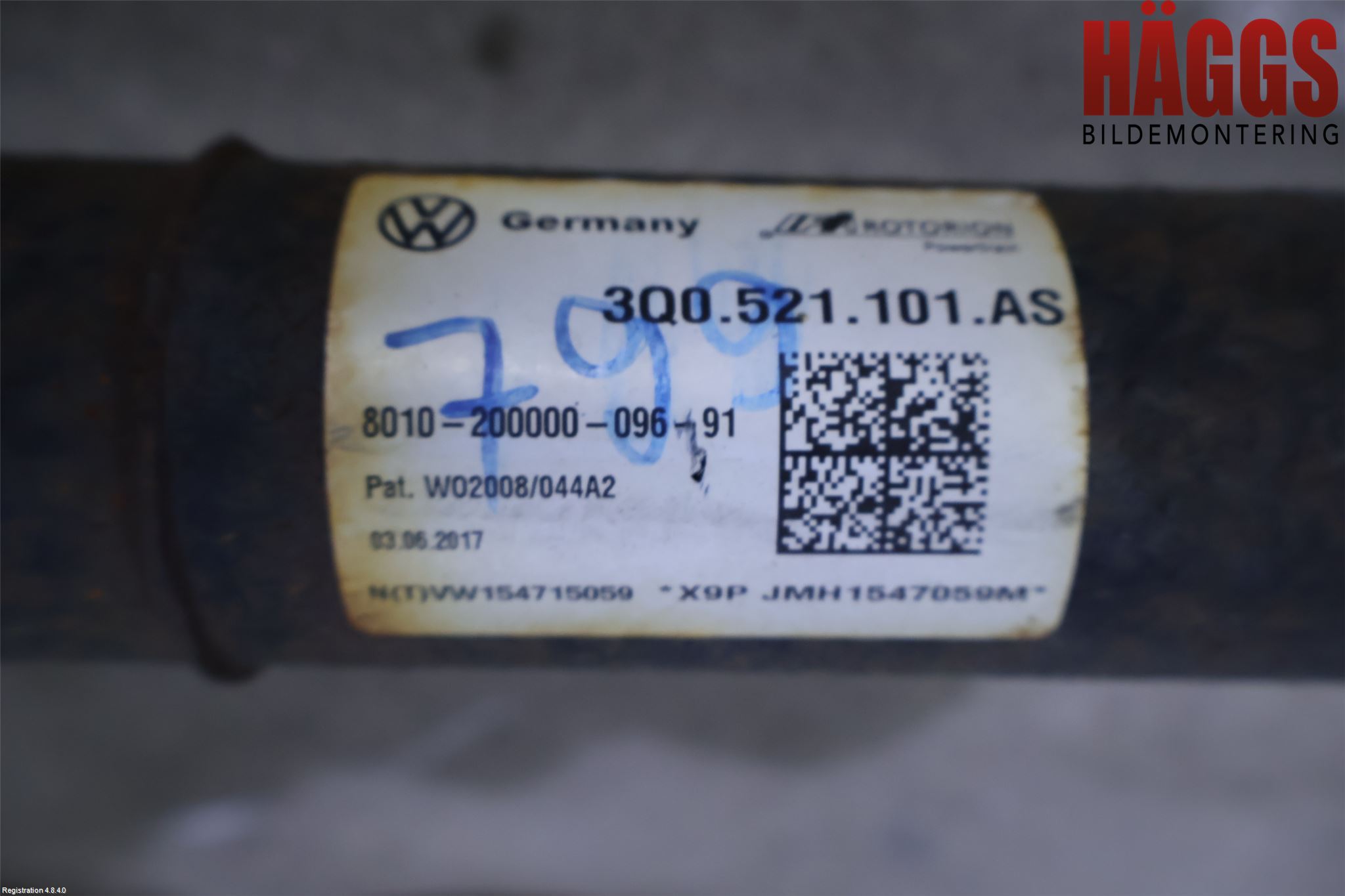 Volkswagen VW ARTEON 17- Mellanaxel Komp