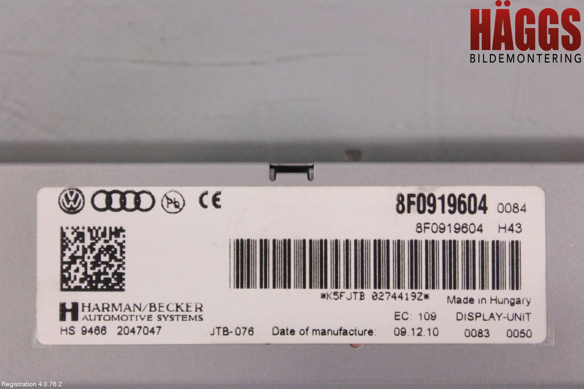 Audi Q7/SQ7 Cd Radio - Multimediapanel