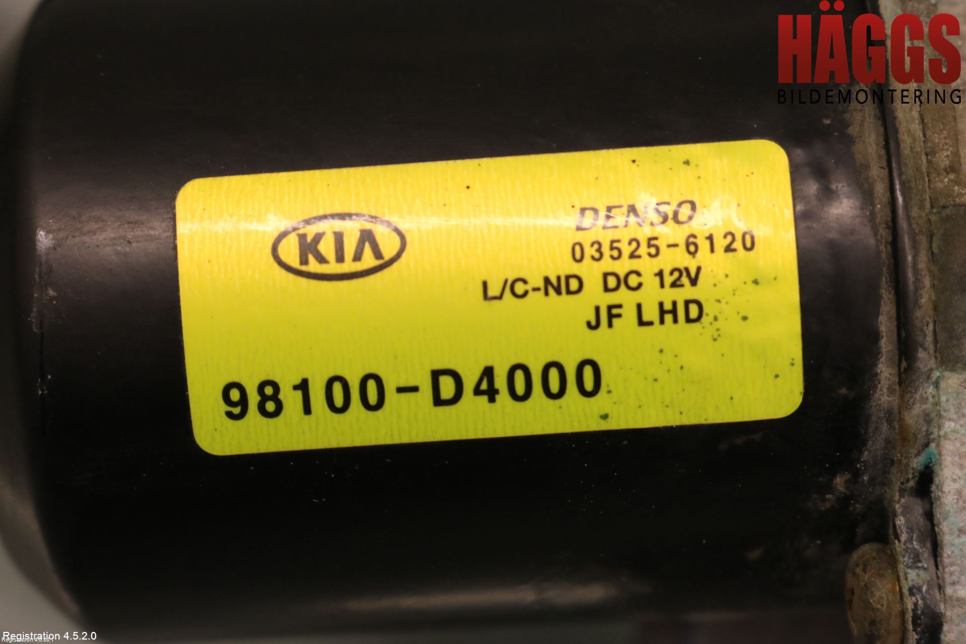 Kia OPTIMA 16-20 Torkarmotor Vindruta