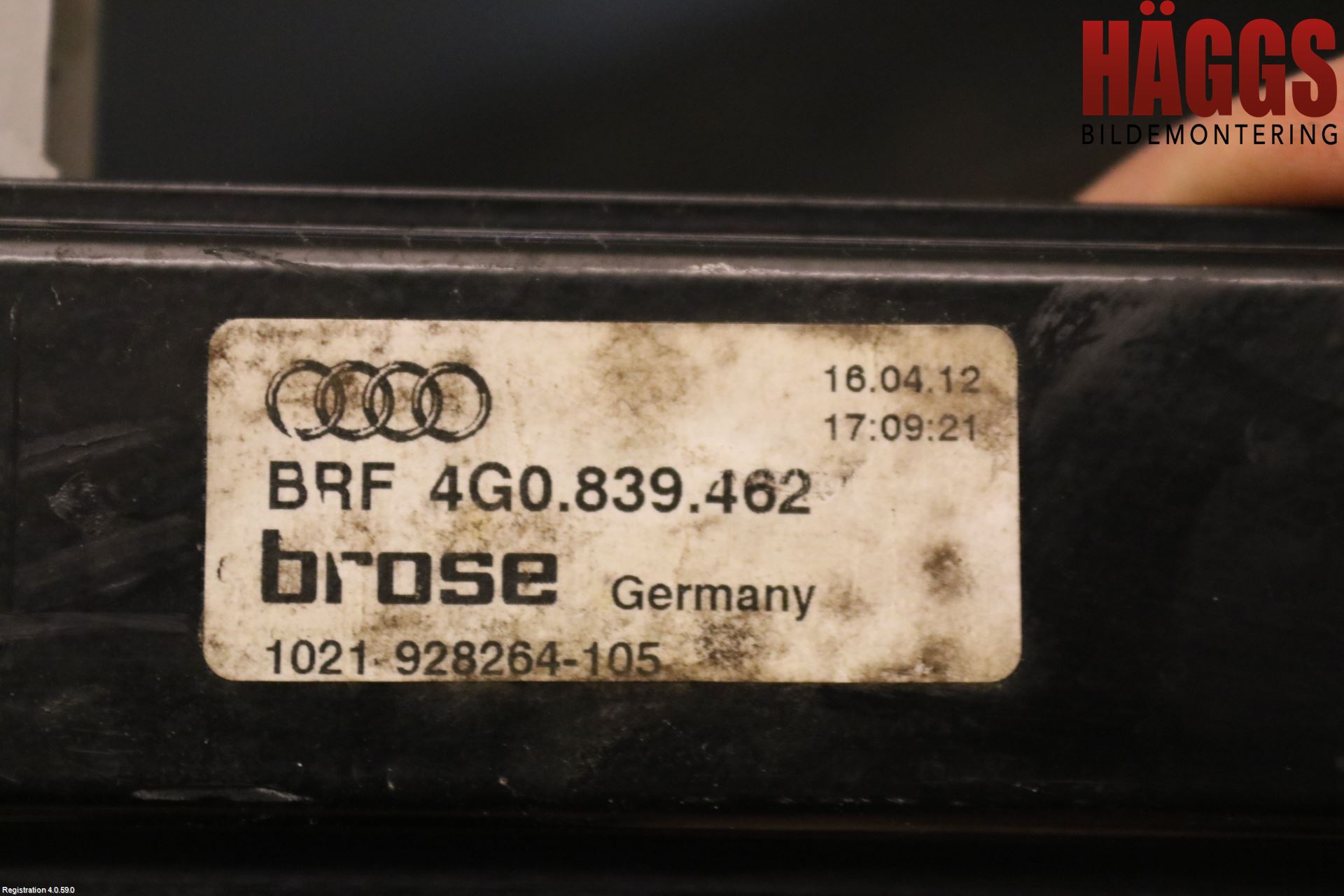 Audi A6/S6 4G 11-18 Fönsterhissmekanism