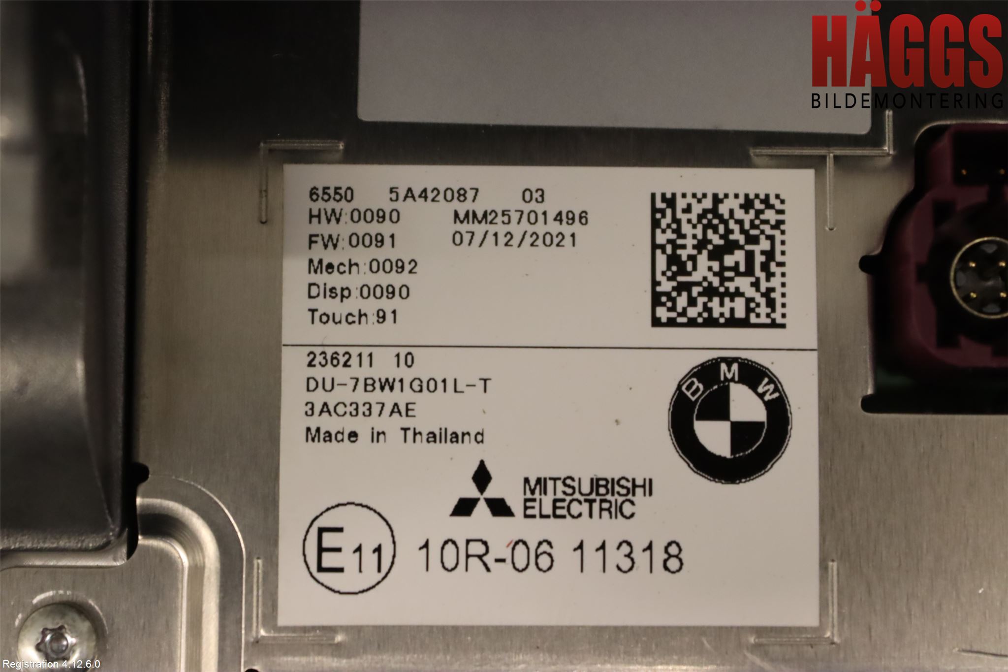 BMW X4 G02 18- Multifunktionsdisplay