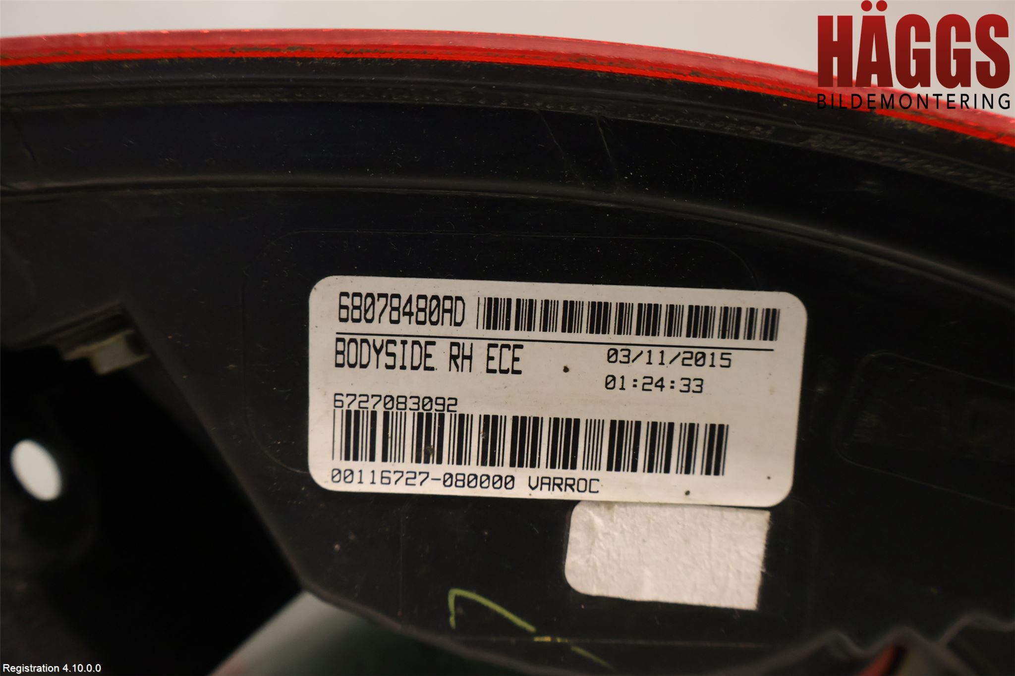 Fiat FREEMONT Bakljus Höger