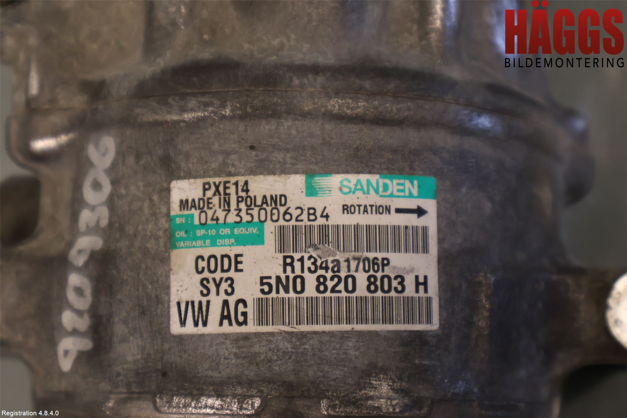 Volkswagen VW GOLF VI 09-13 Ac Kompressor