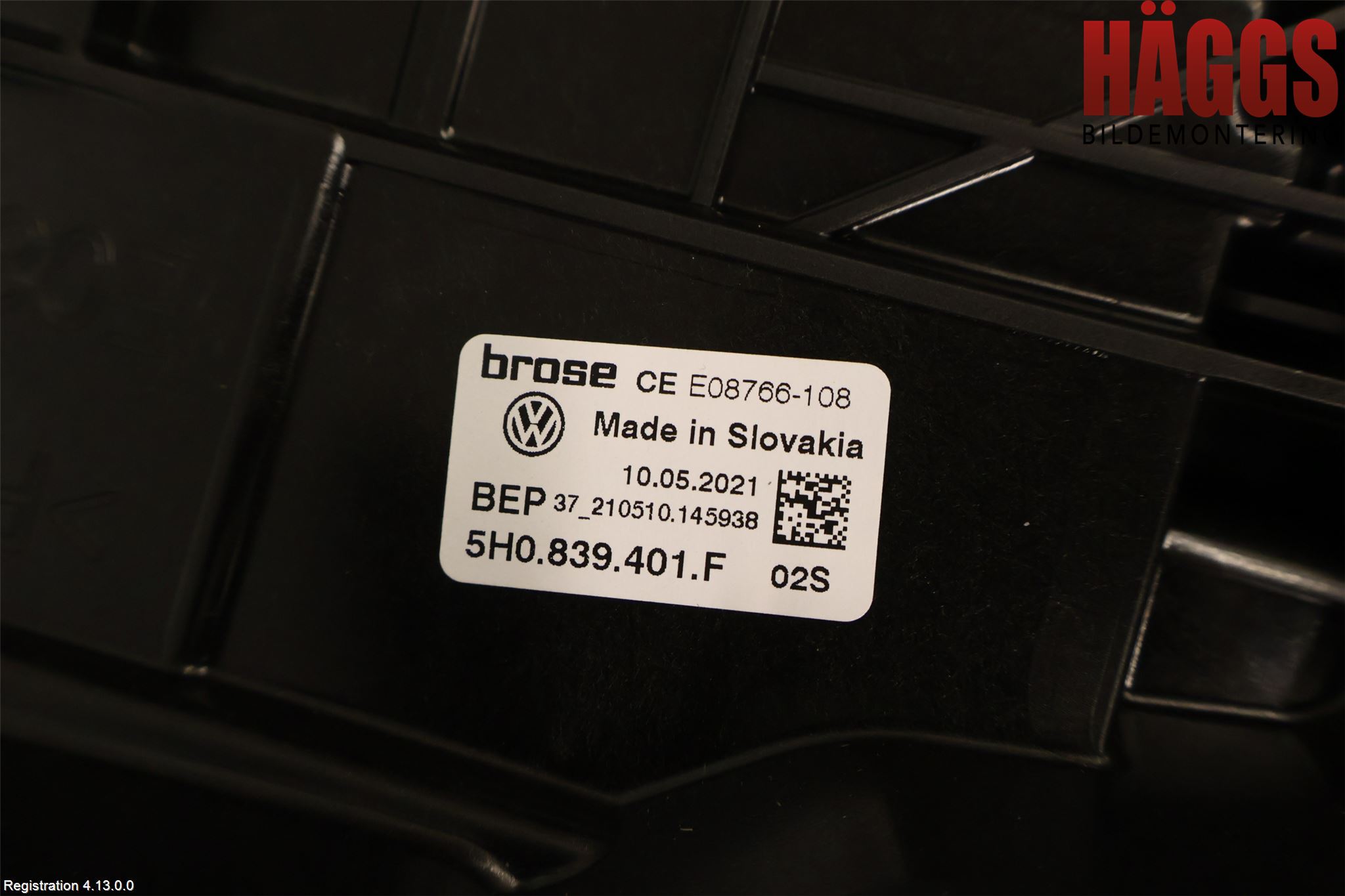 Volkswagen VW GOLF / E-GOLF VIII 20- Fönsterhissmekanism