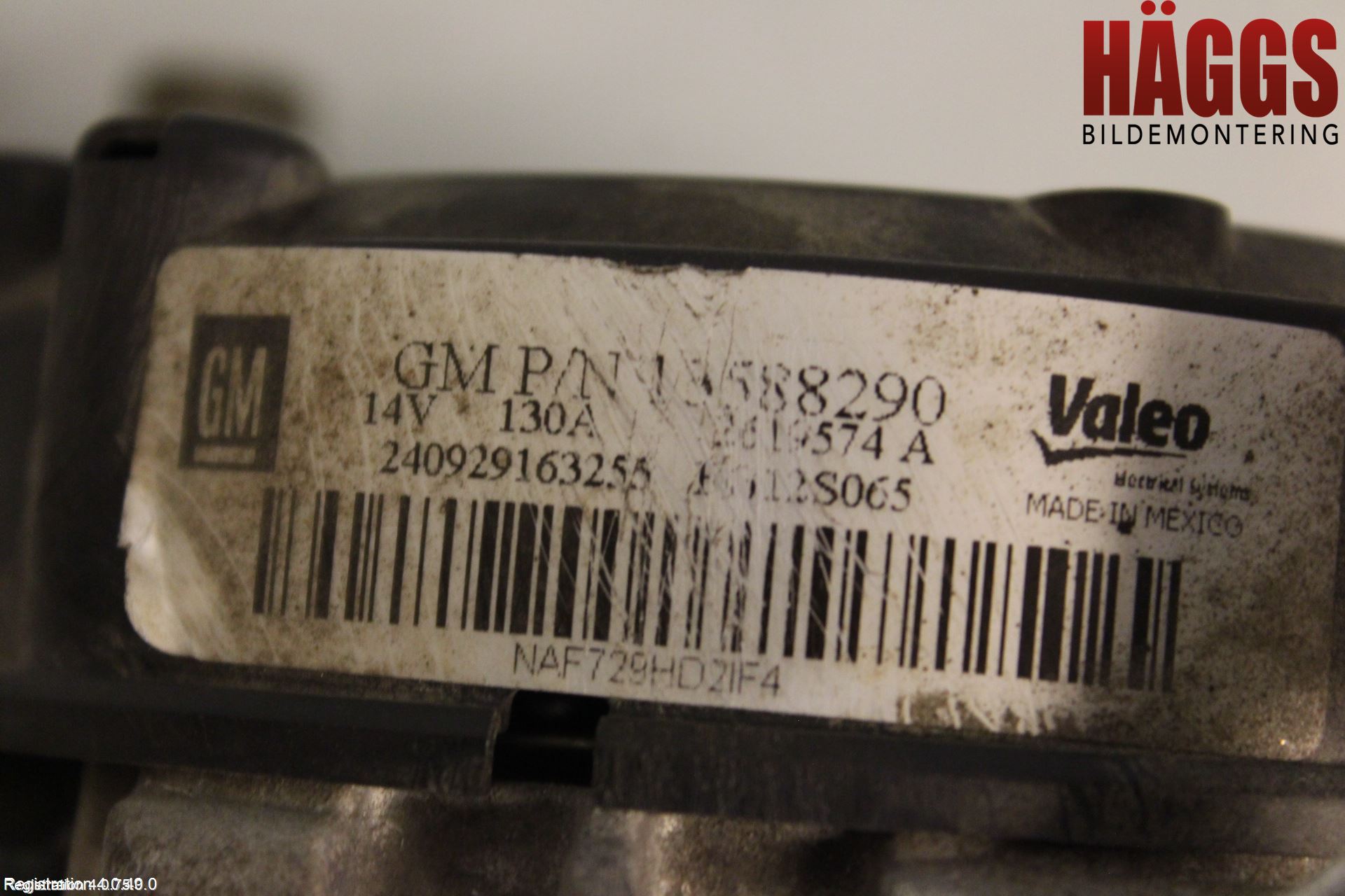 Opel ASTRA J 10-15 Generator