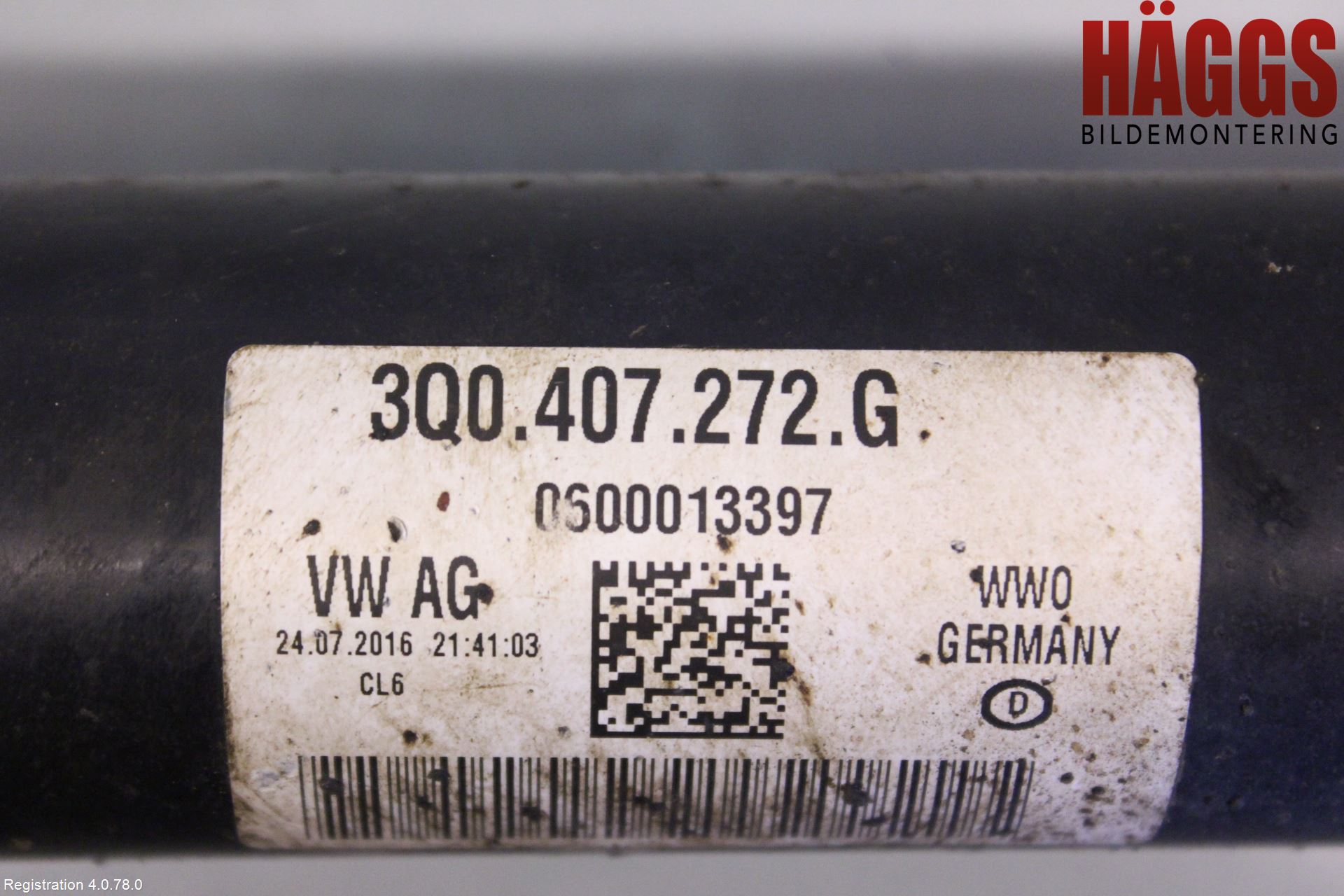 Volkswagen VW PASSAT 15-19 Drivaxel Fram Höger