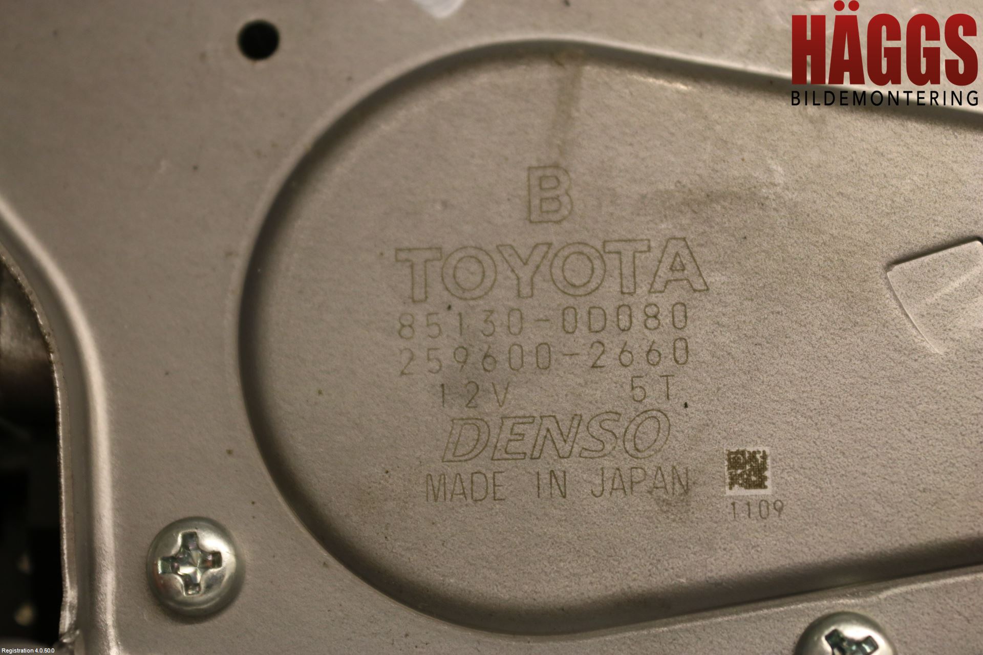 Toyota YARIS XP130 15-20 Torkarmotor Baklucka