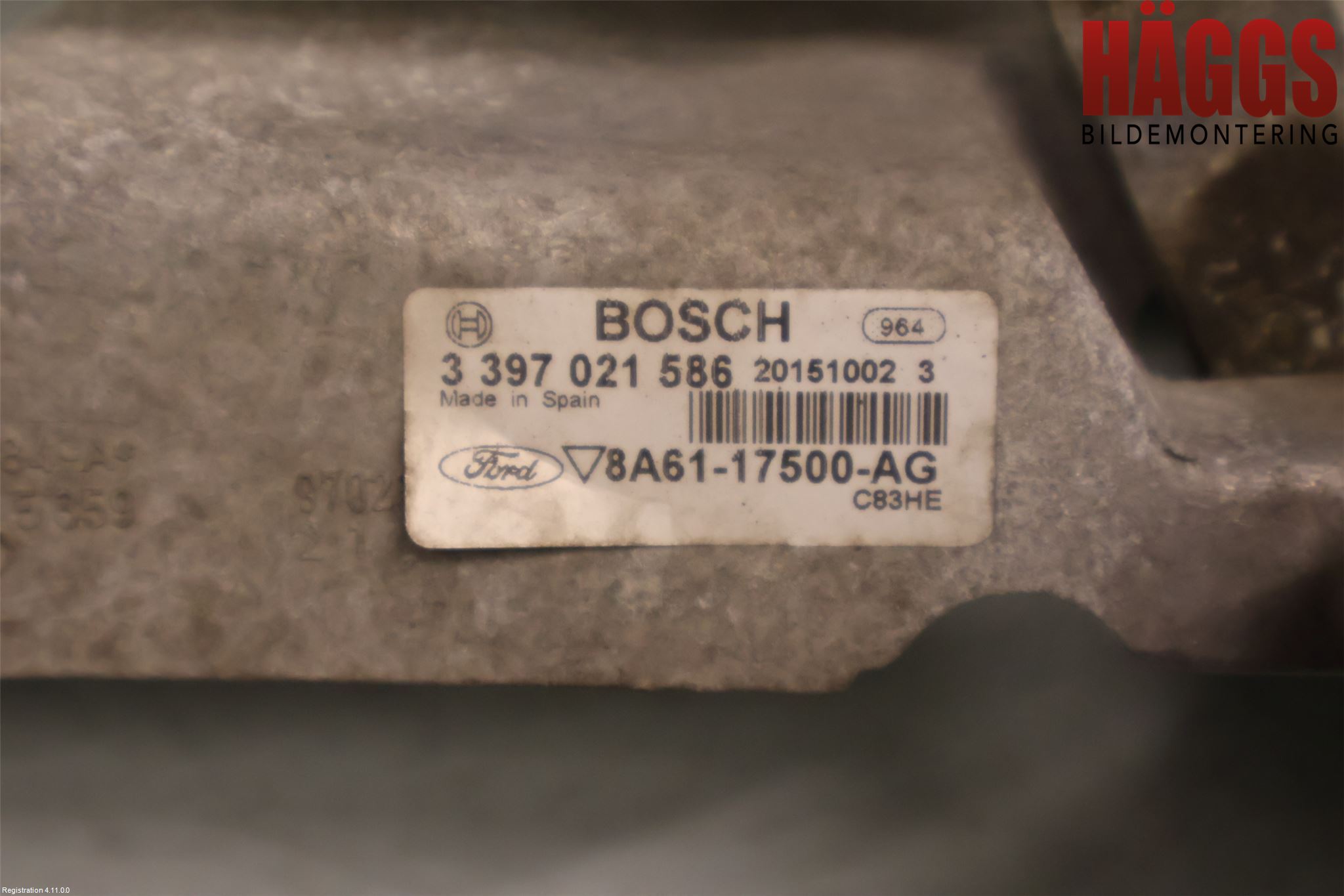 Ford FIESTA 13-17 Torkarmotor Vindruta