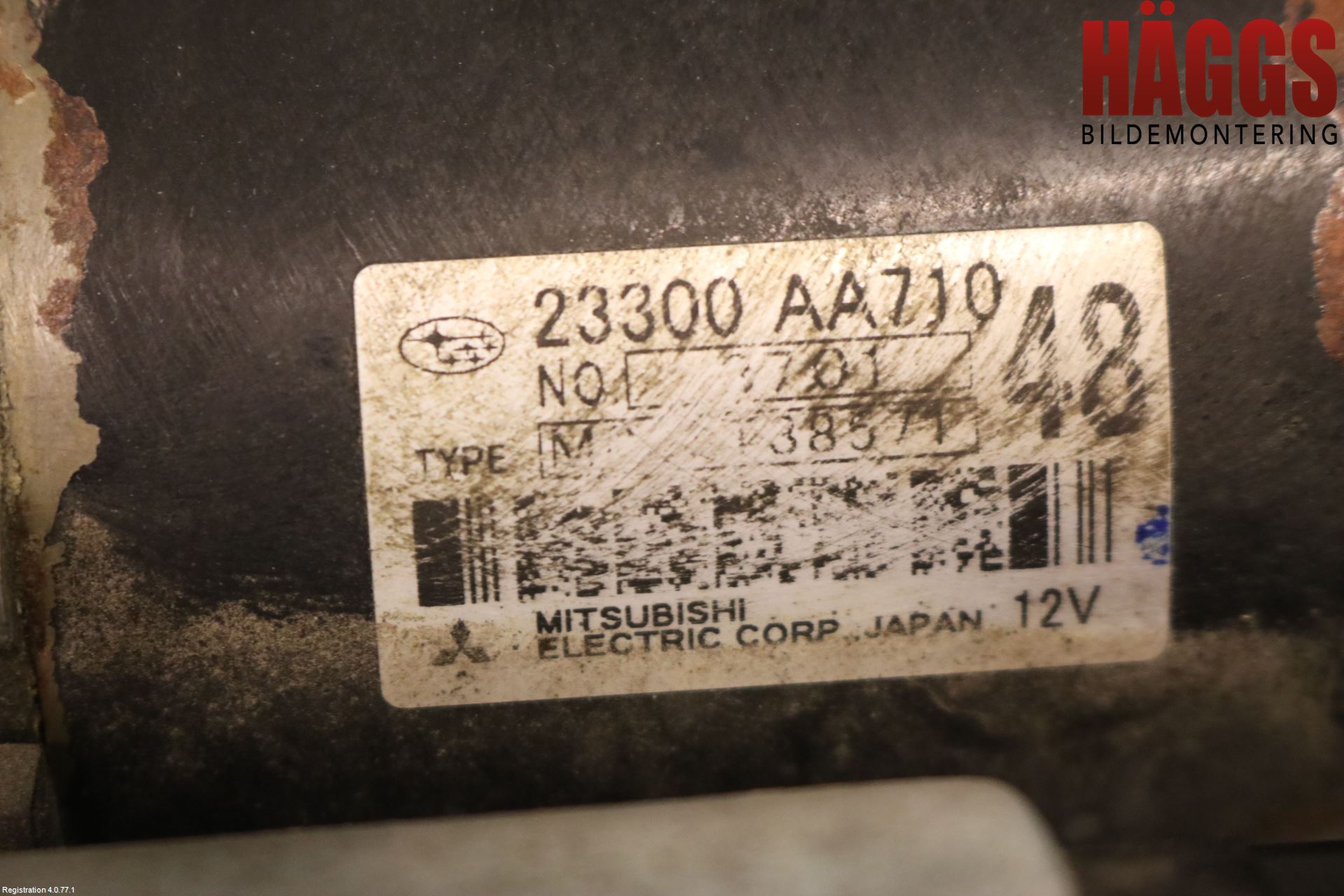 Subaru LEGACY 10-14 Startmotor