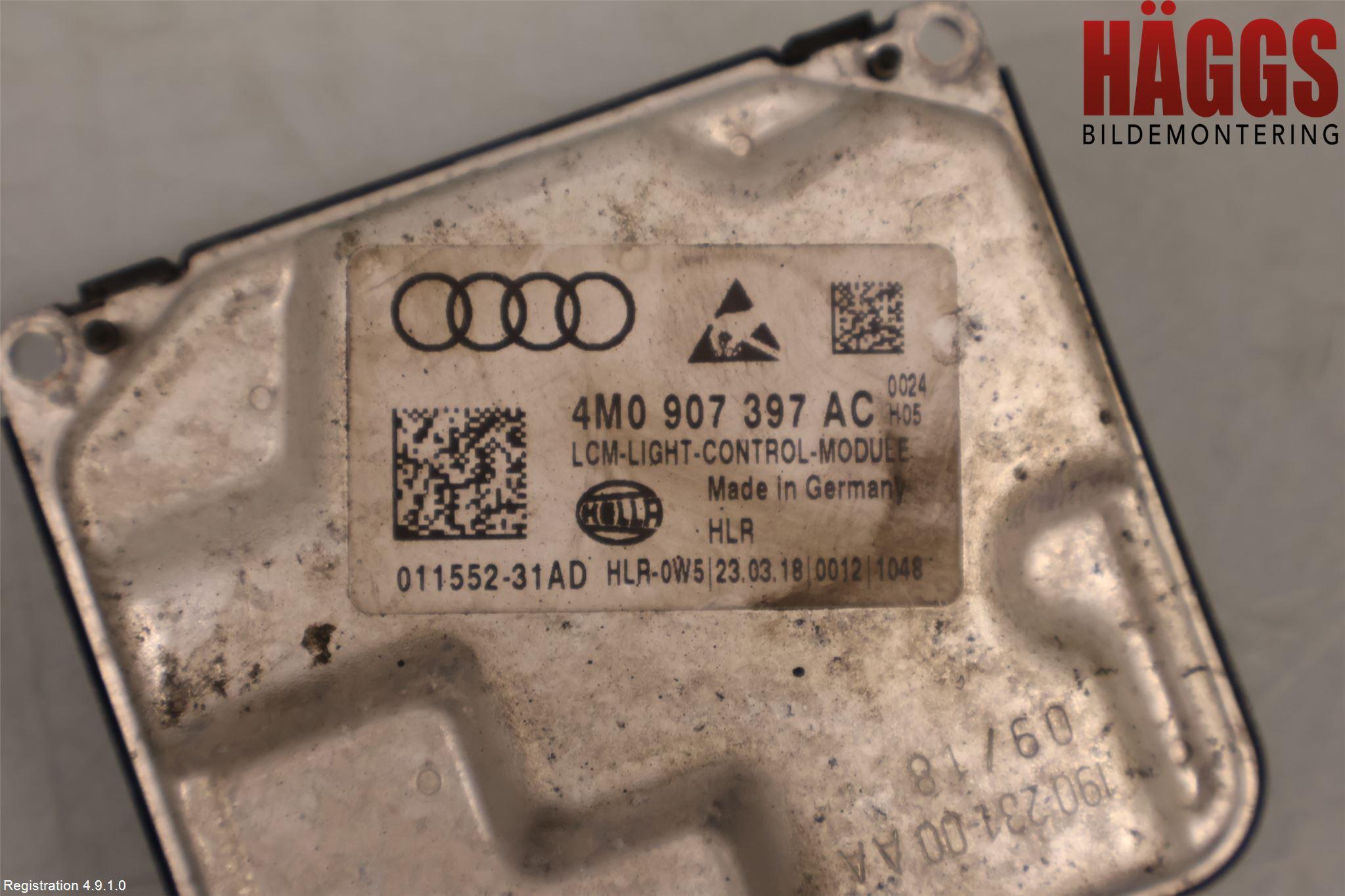 Audi A4/S4 B9 16-19 Styrenhet Strålkastare