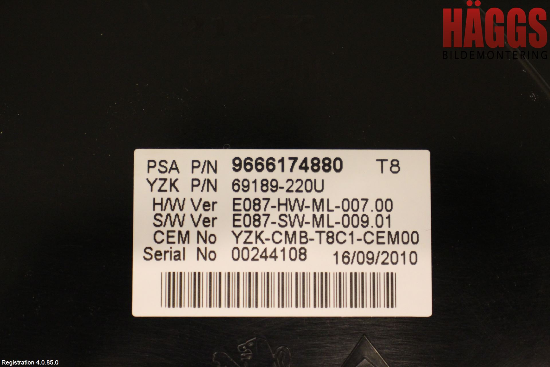 Peugeot 5008 10-16 Instrument Komb