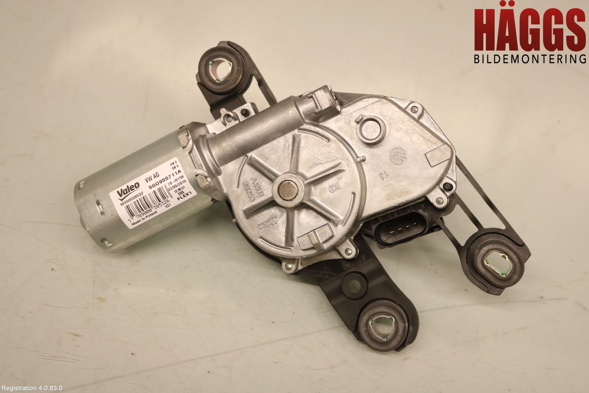 Volkswagen VW PASSAT 15-19 Torkarmotor Baklucka