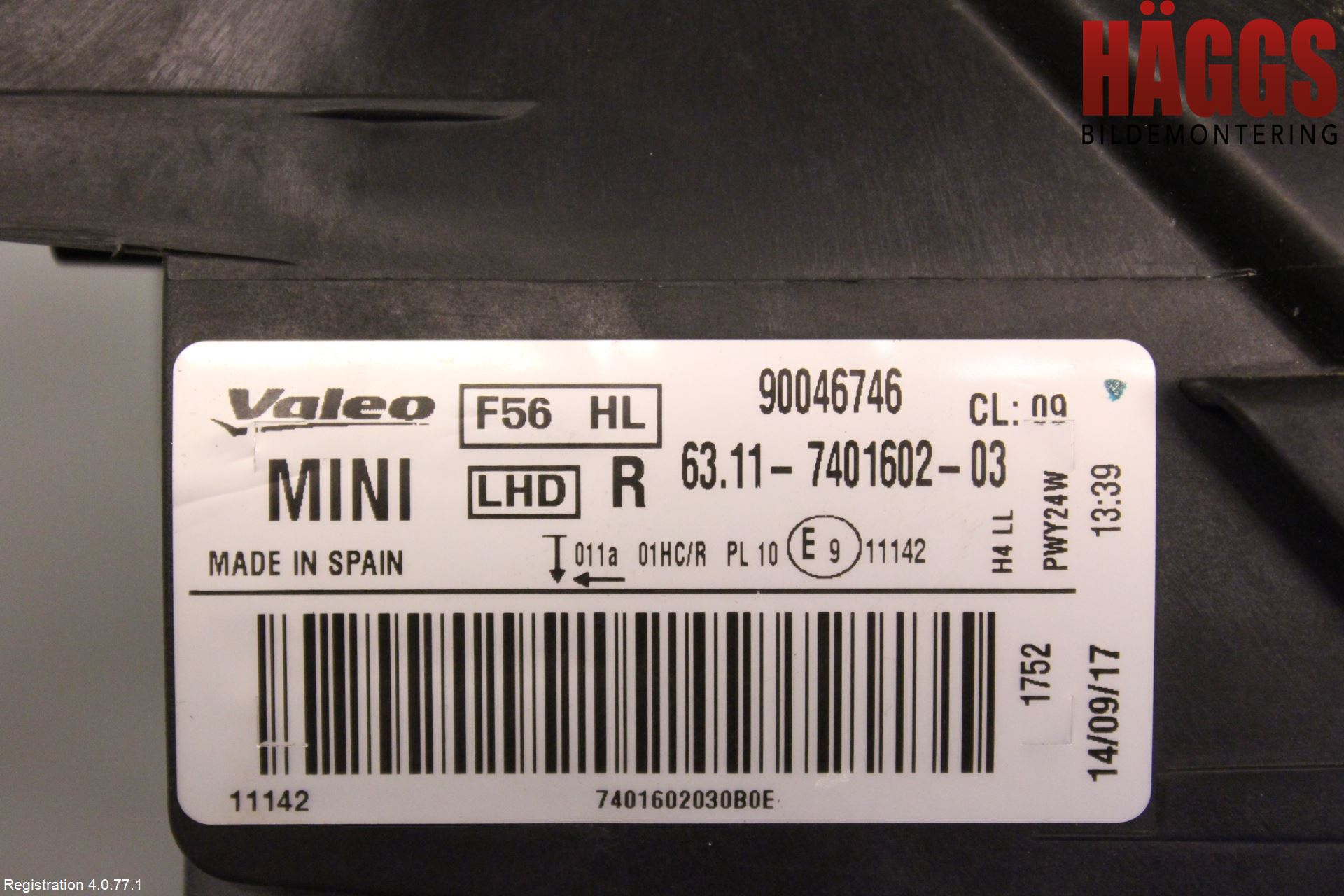 Mini ONE/COOPER 5DR F55 14-24 Strålkastare Höger