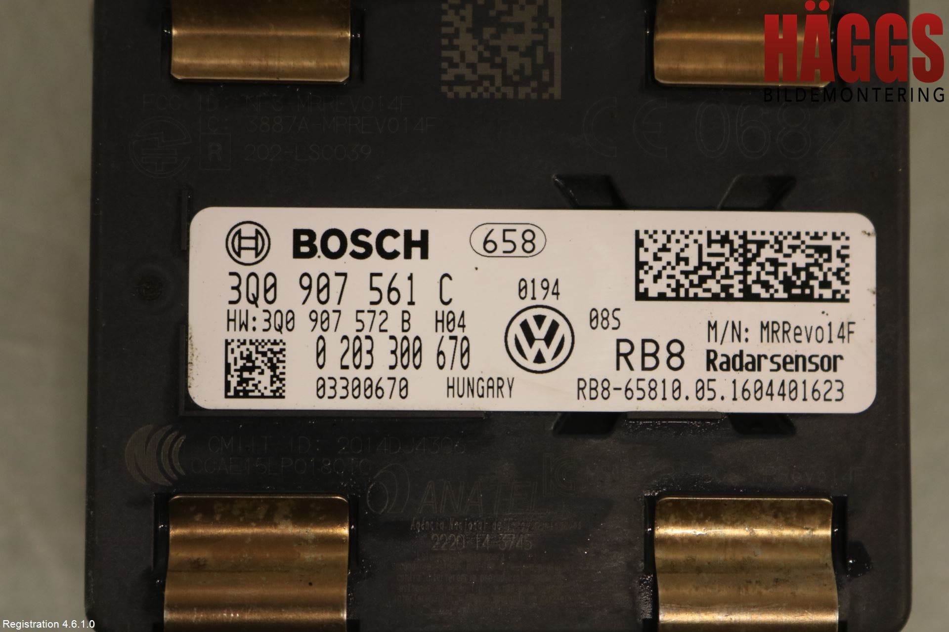 Volkswagen VW PASSAT 15-19 Sensor Adaptiv Farthållare