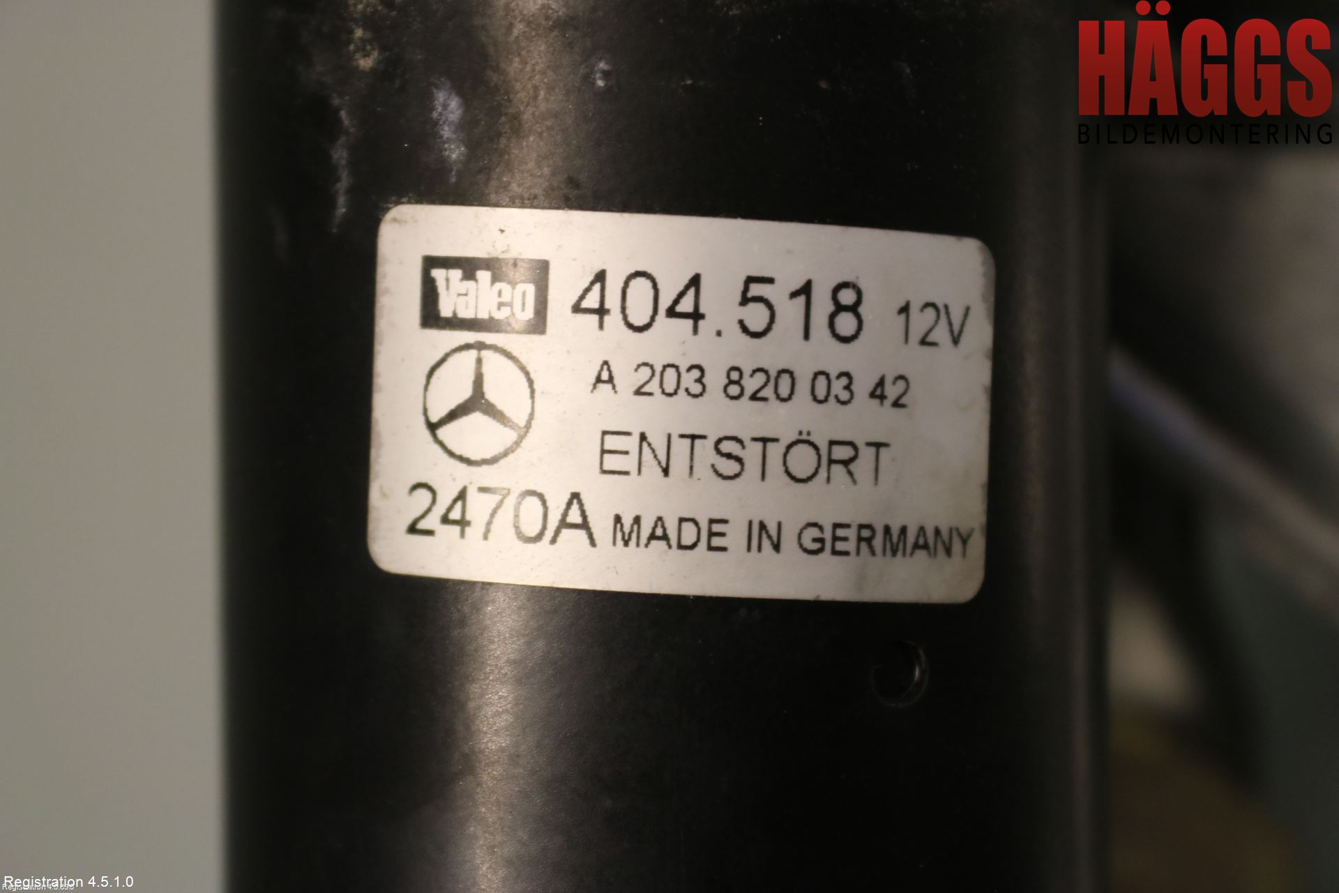 Mercedes-Benz MB C (203) 00-07 Torkarmotor Vindruta