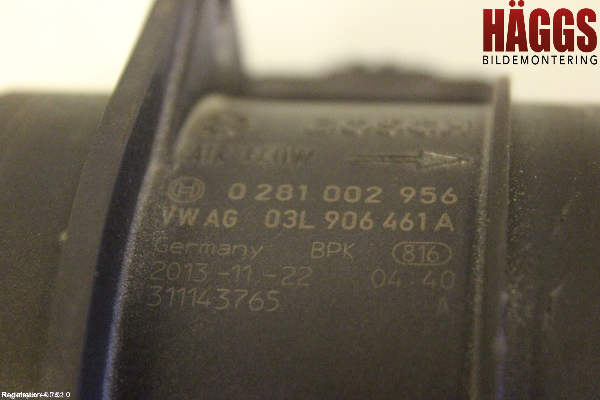 Audi A4 12-15 Injluftmassamätare