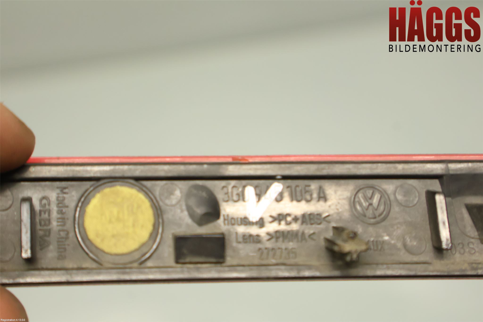 Volkswagen VW PASSAT 15-19 Dimljus/Reflex Bak