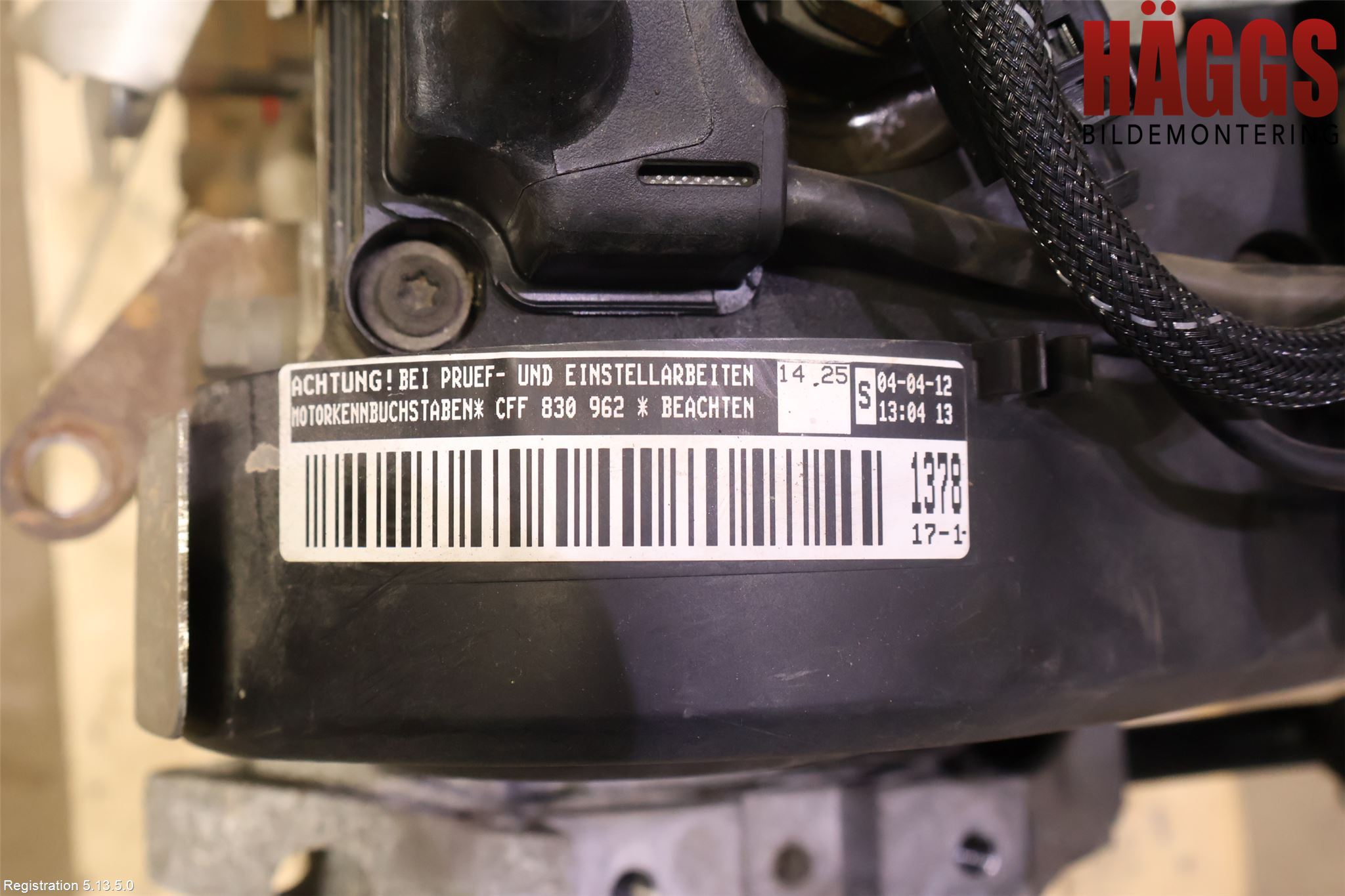 Volkswagen VW GOLF VI 09-13 Motor Diesel
