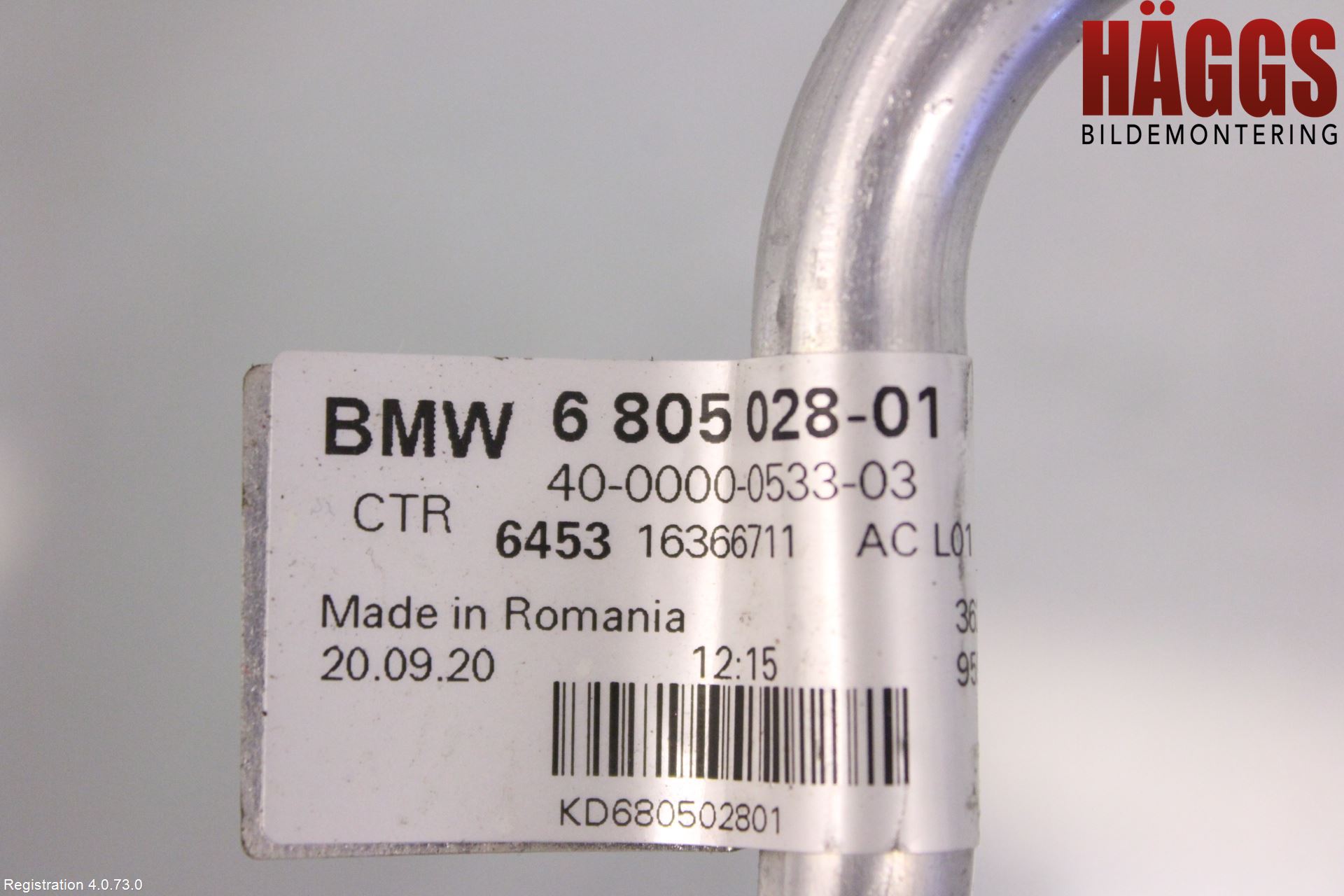 BMW 3 G20/G21/G80/G81 19- Ac Slang-Rör