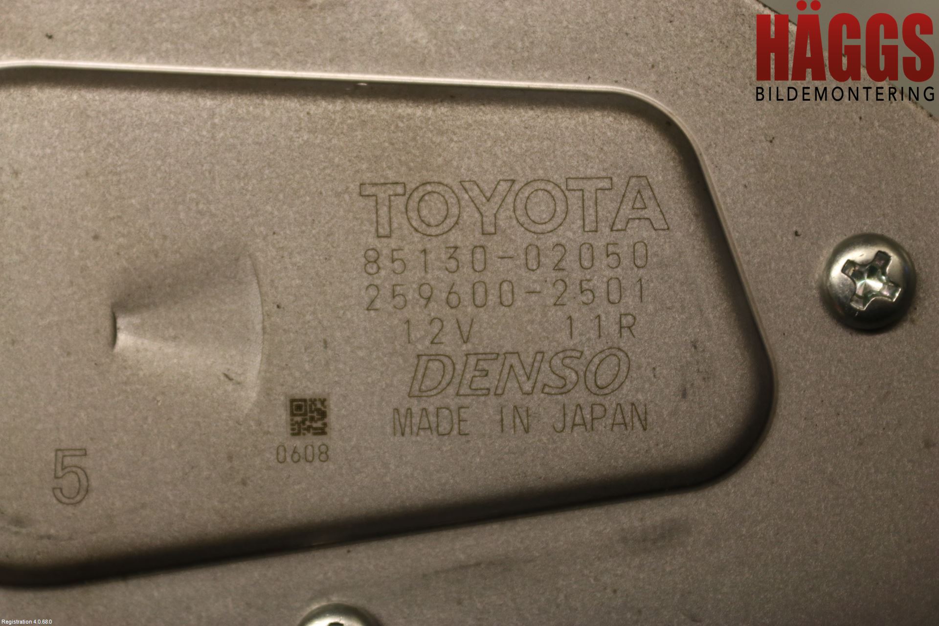 Toyota AURIS 13-19 Torkarmotor Baklucka